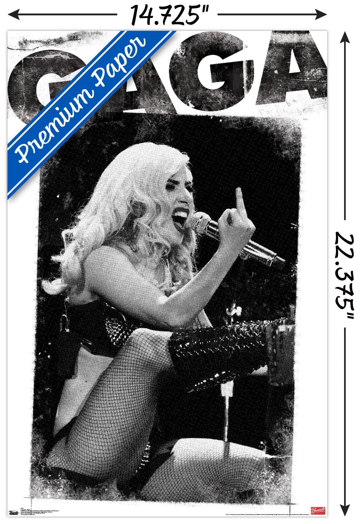 Trends International Lady Gaga - Finger Wall Poster, 14.725'' X 22.375'', Premium Unframed Version