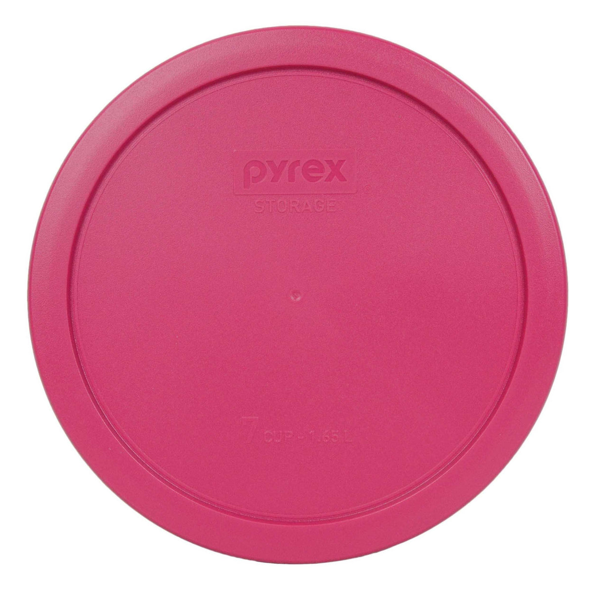 Pyrex 7402-Pc 7 Cup Fuchsia Pink Round Plastic Storage Lid, Made In Usa