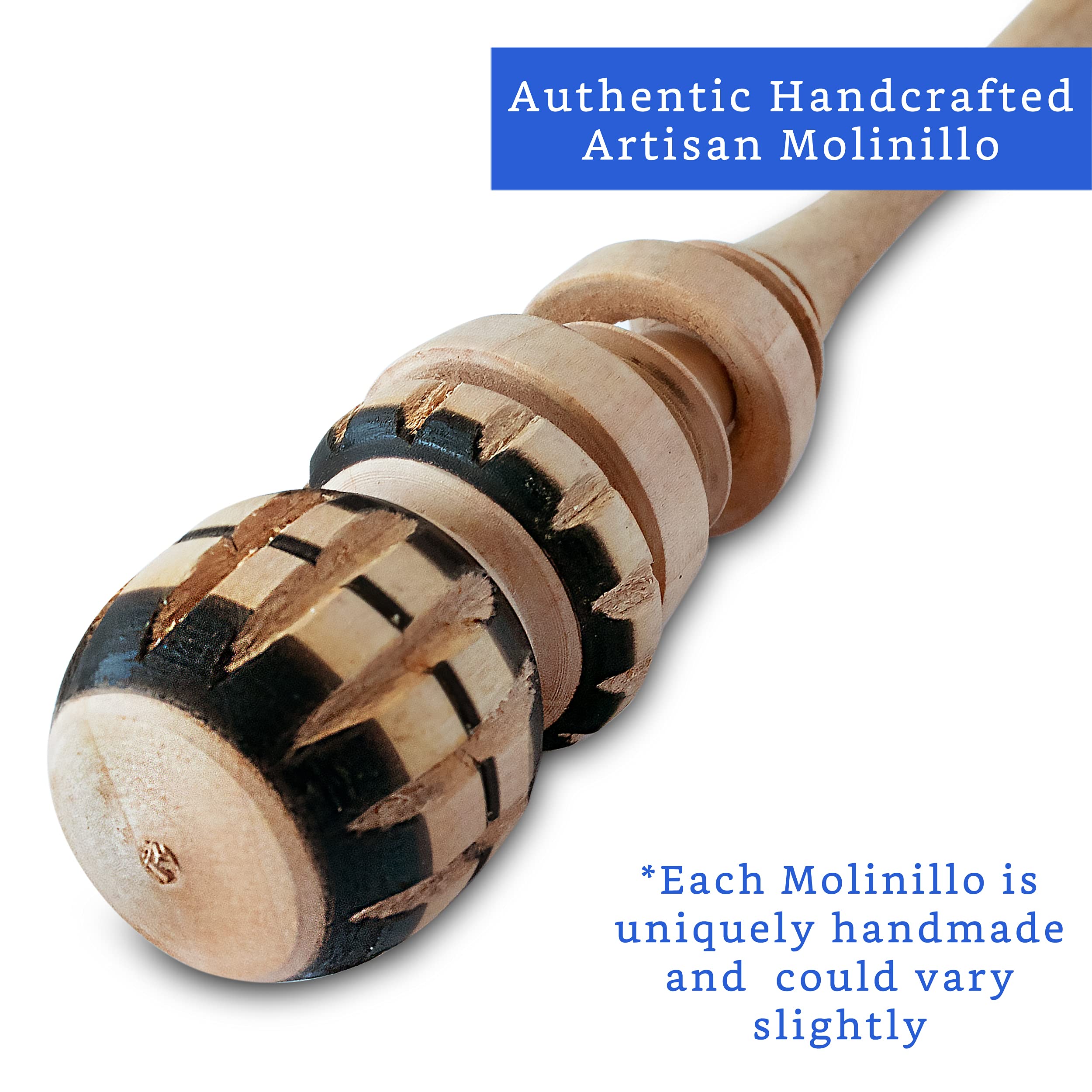 Authentic Artisanal Mexican Molinillo Hot Chocolate Frother (Small Cup Size) - Handmade Premium Mexican Hot Chocolate Wooden Whi