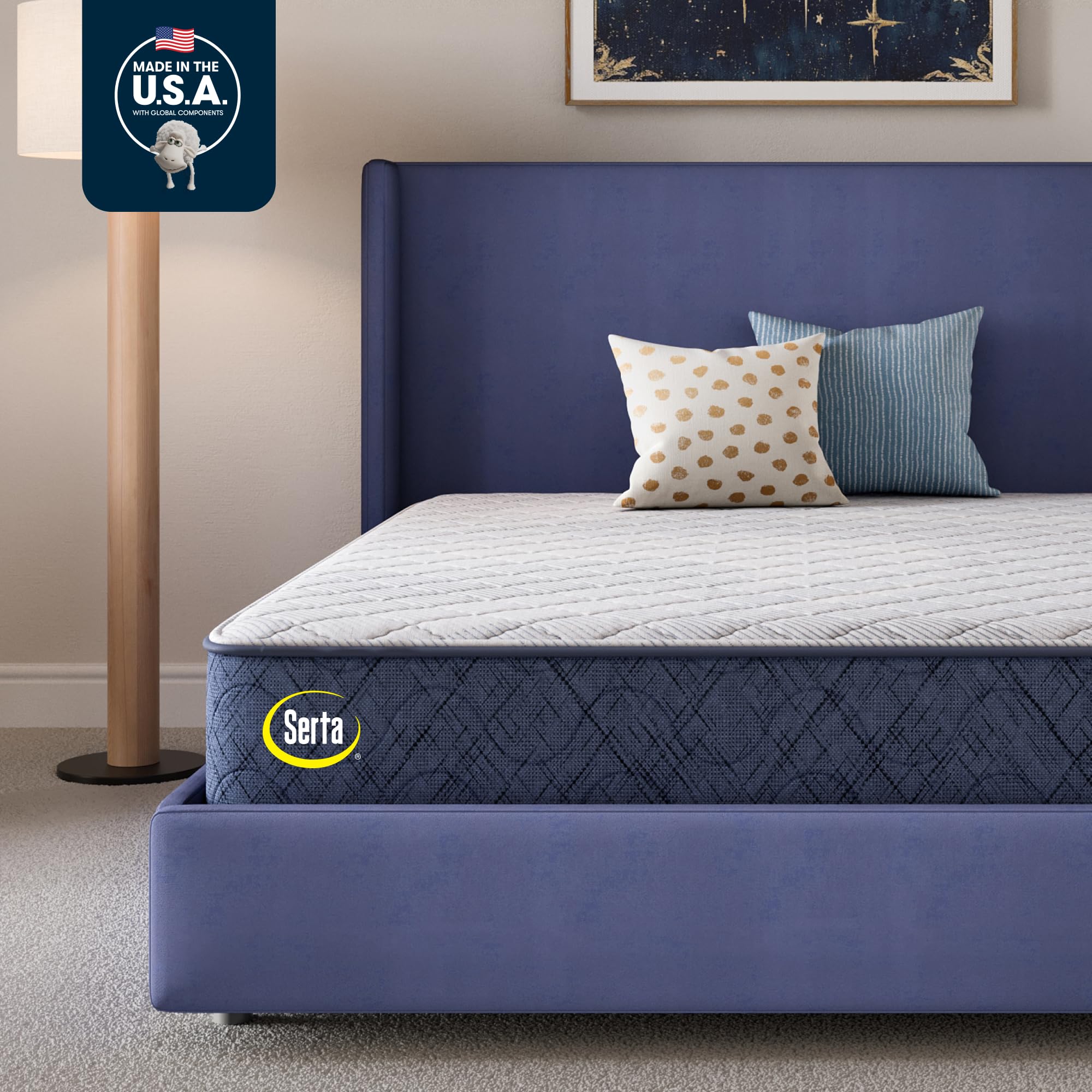 Serta Five Star Mattress Tranquility 12 Firm Twin Xl, Breathable, Pressure Relief, With Supportive Innersprings - 100 Night Tria
