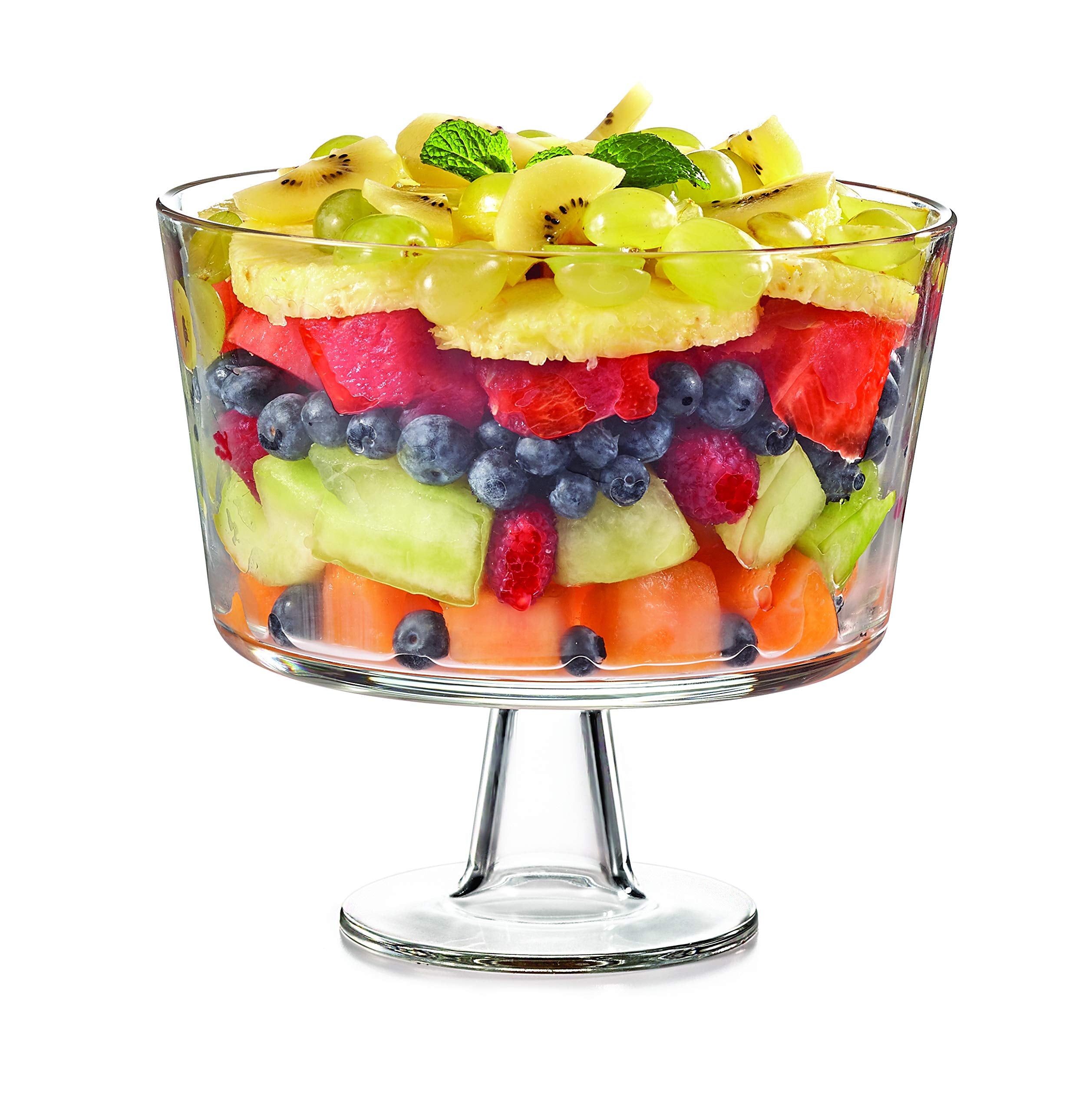 Royalty Art European Trifle Bowl With Pedestal, Round Dessert Display Stand For Laying Cakes, Pastries Or Baked Goods, Modern De