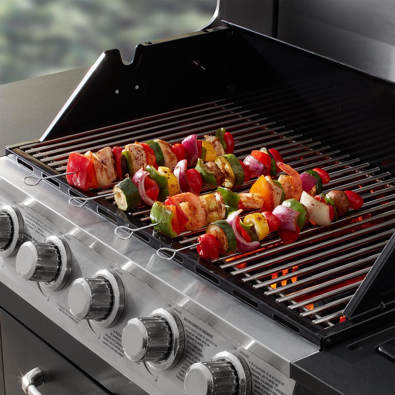 Mr. Bar-B-Q 02002Y 15-Inch Chrome Bbq Skewers, 4-Piece