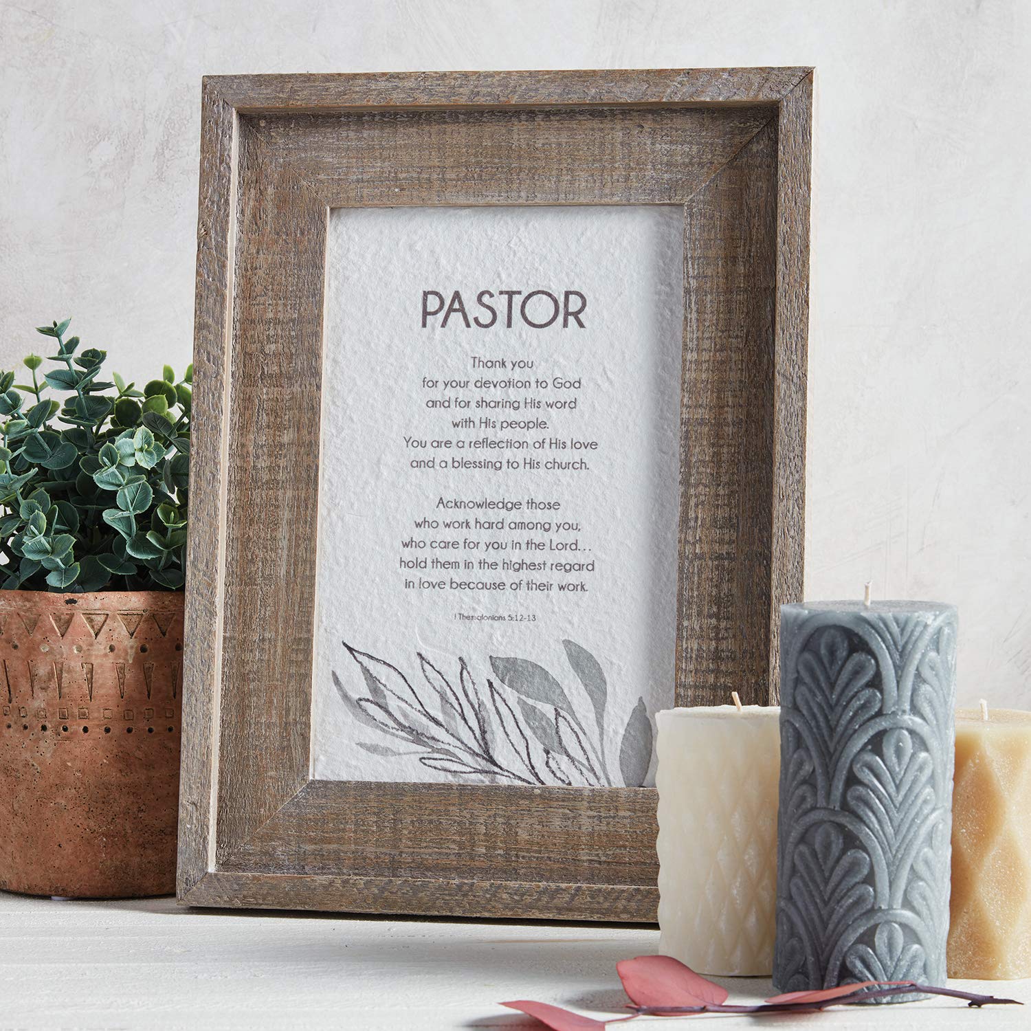 Creative Brands Faithworks-Pastor Appreciation Rustic Wall Art With Scripture, 11 X 15-Inch
