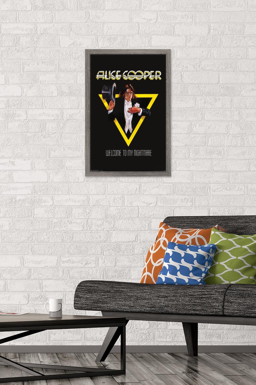 Trends International Alice Cooper - Welcome Wall Poster, 14.725'' X 22.375'', Barnwood Framed Version