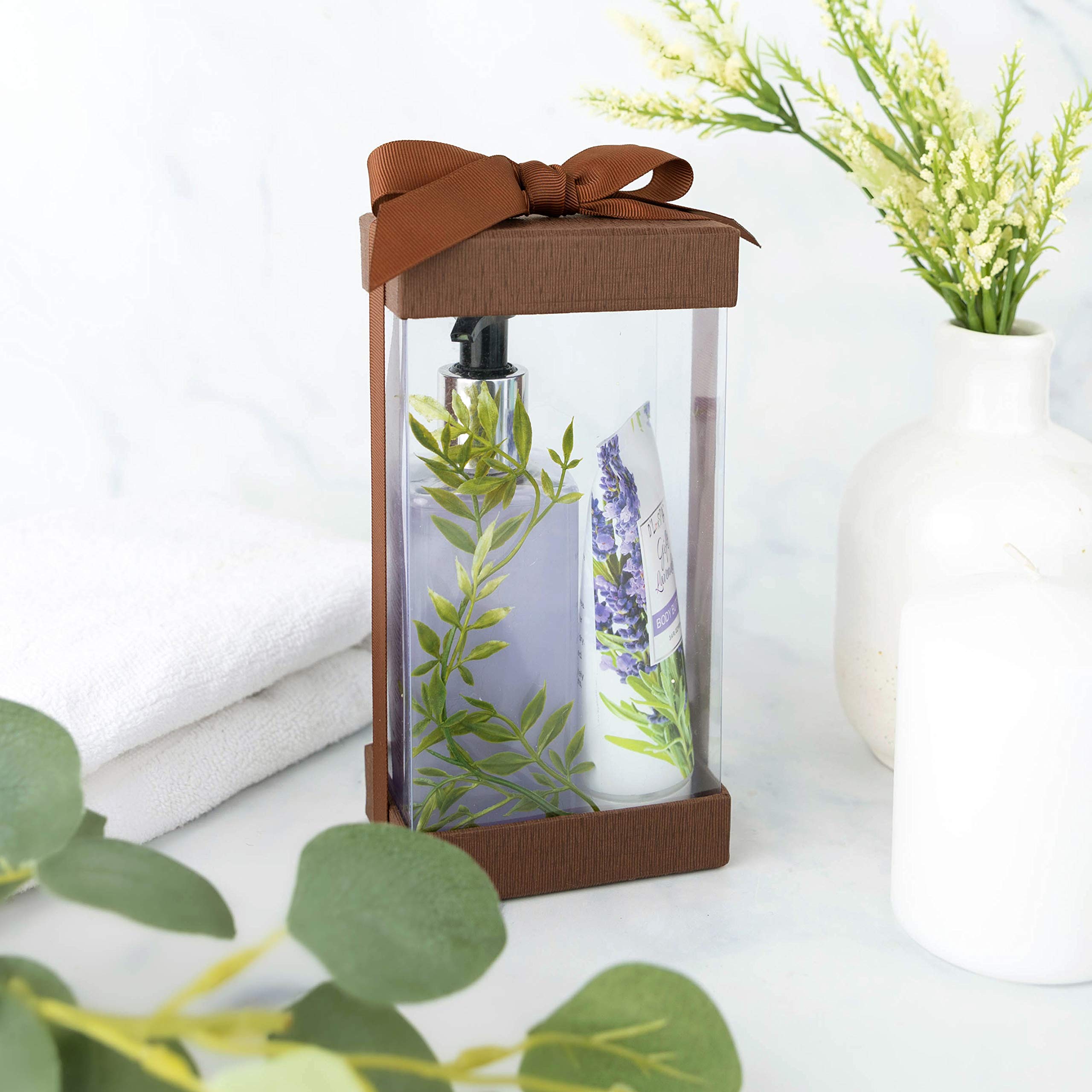 Hammont Clear Plastic Gift Boxes (6 Pack) Bakery Boxes with Base  Lid & Ribbon | For Cakes  Pastries  Cupcakes & Party Favors (Brown  7.5x3.75x2.5