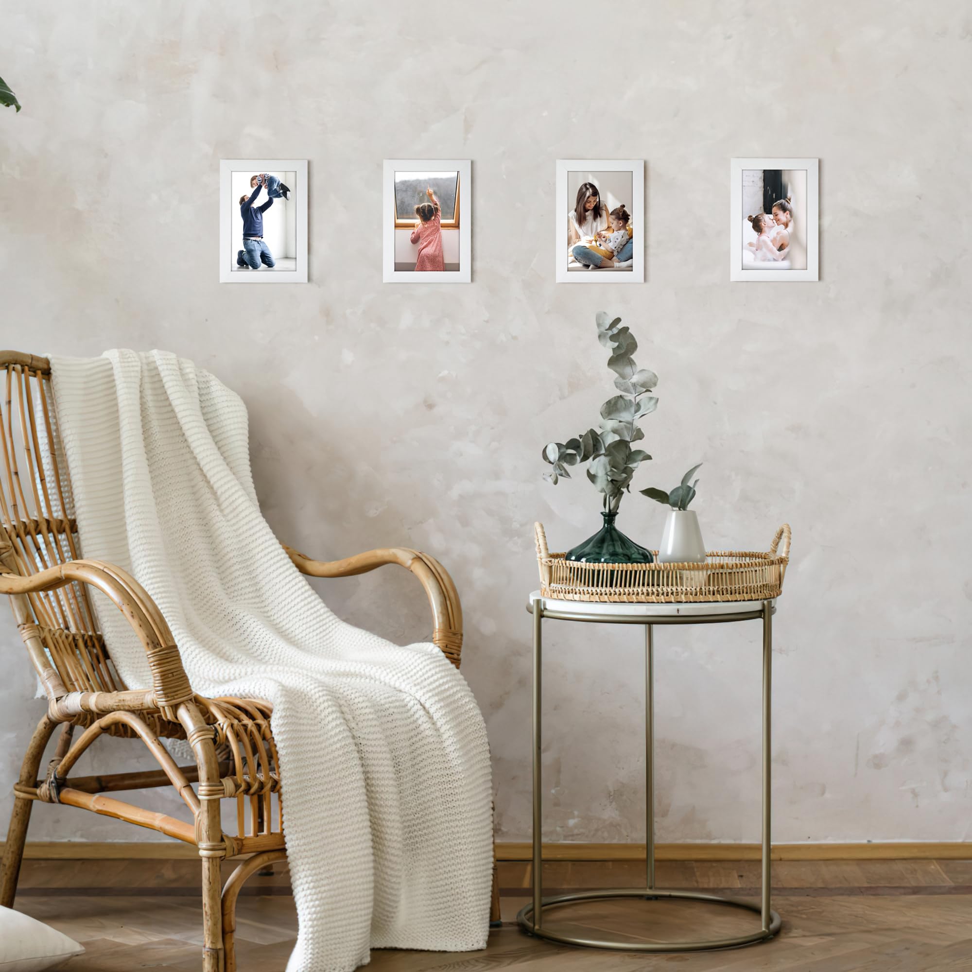 Edenseelake 4x6 Picture Frame Set of 15, White Bulk Picture Frame 4 by 6 for Wall or Tabletop Display