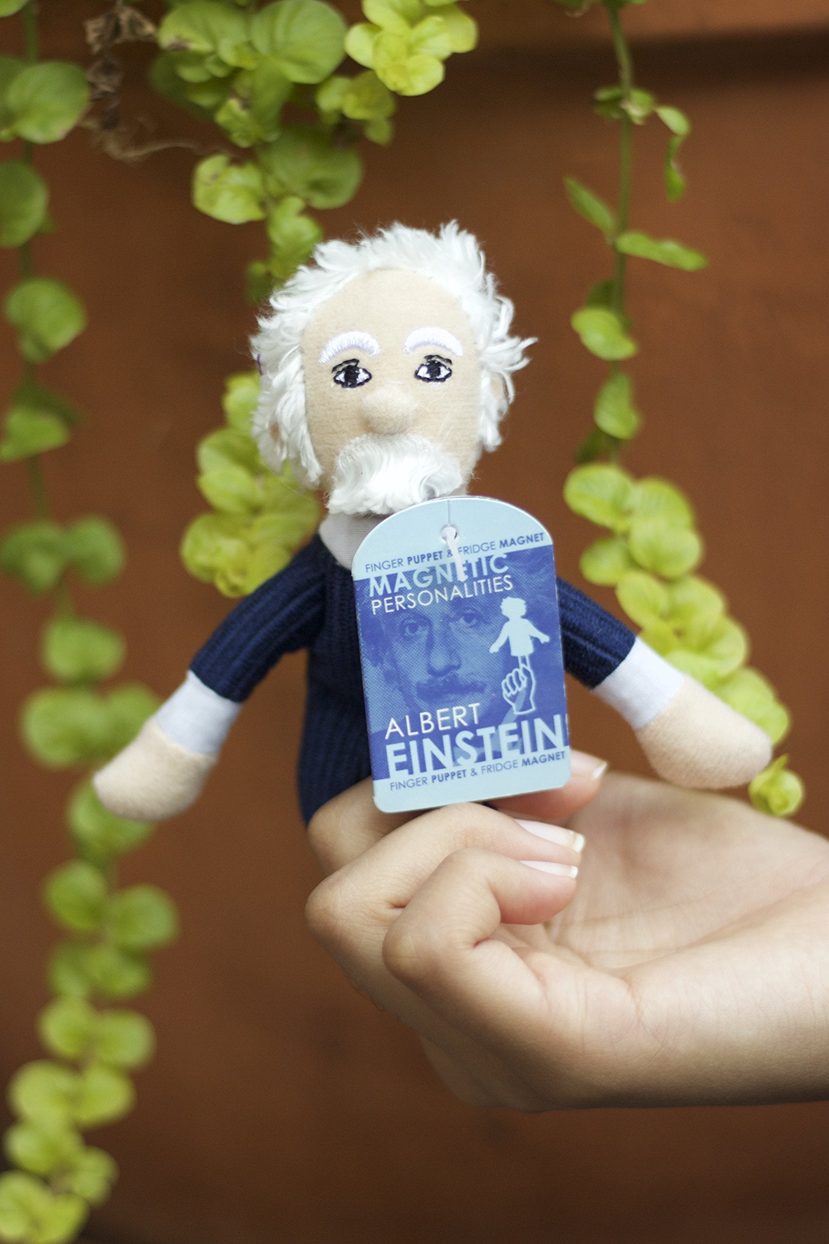 Albert Einstein Finger Puppet And Refrigerator Magnet