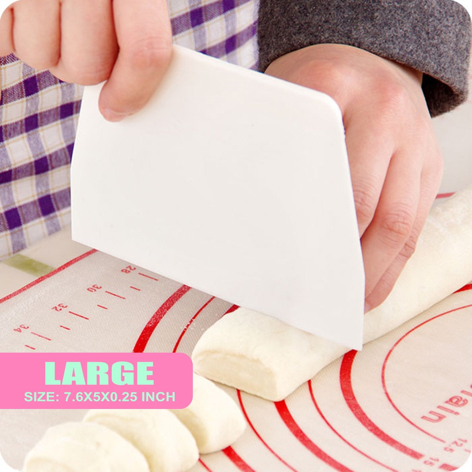 Gucuji Large Cake Scraper Pizza Dough Pastry Cutter