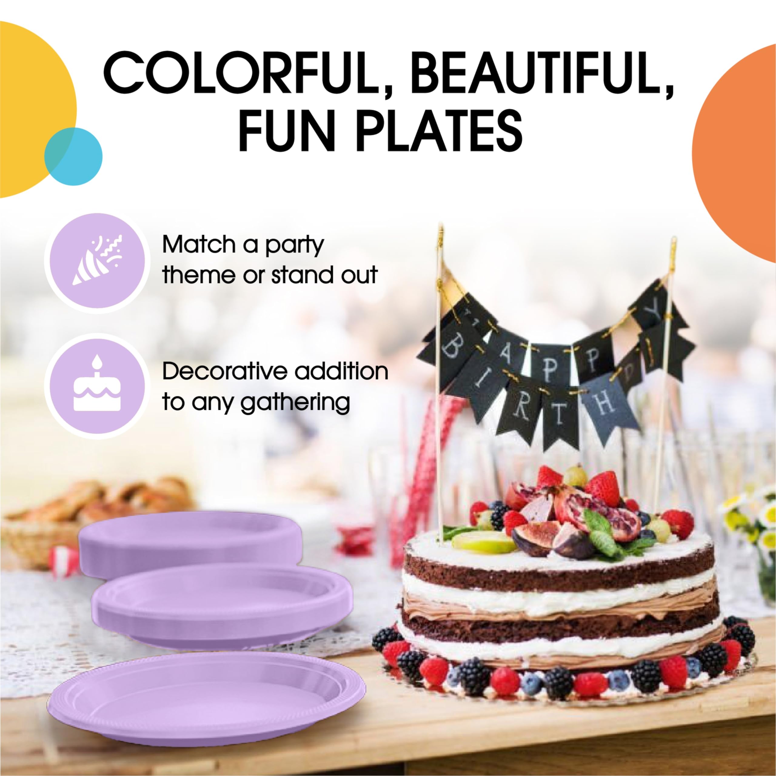Exquisite Lavender Plastic Plates For Party 9 Lavender Disposable Plates For Party Supplies 50 Pcs Disposable Dinner Plate Hea