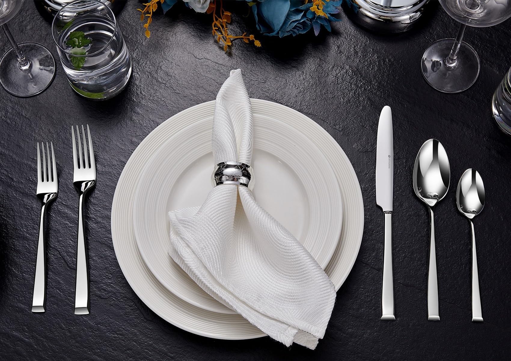 Royalrose Alexander Fine Forks, Set Of 4, 18/10 Stainless Steel, Well Made, Dishwasher Safe, Heavy Duty Fork (7.3'' Salad Fork)