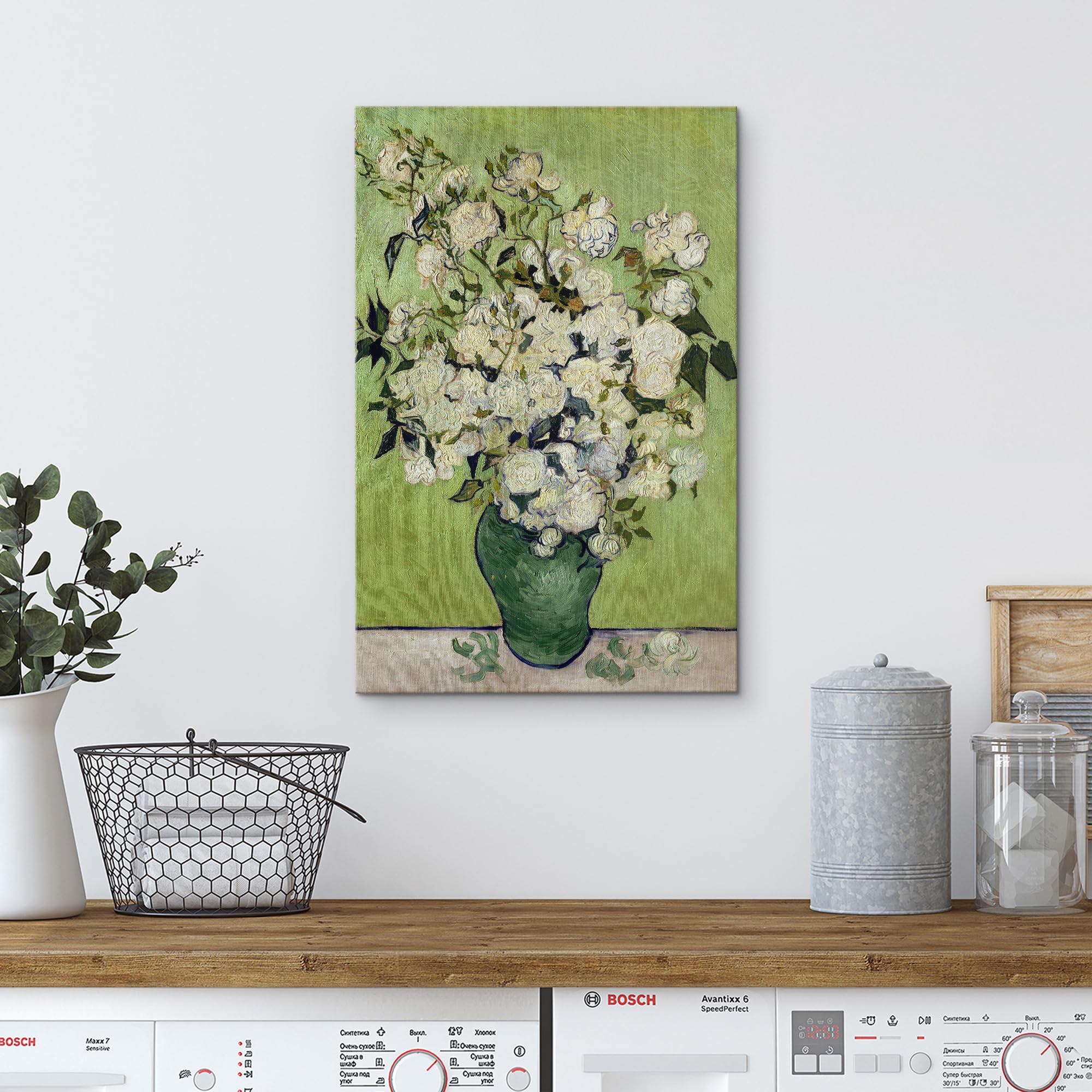 Wall26 Canvas Print Wall Art Irises & Roses By Master Artist Vincent Van Gogh Nature Wilderness Illustrations Fine Art Relax/Cal