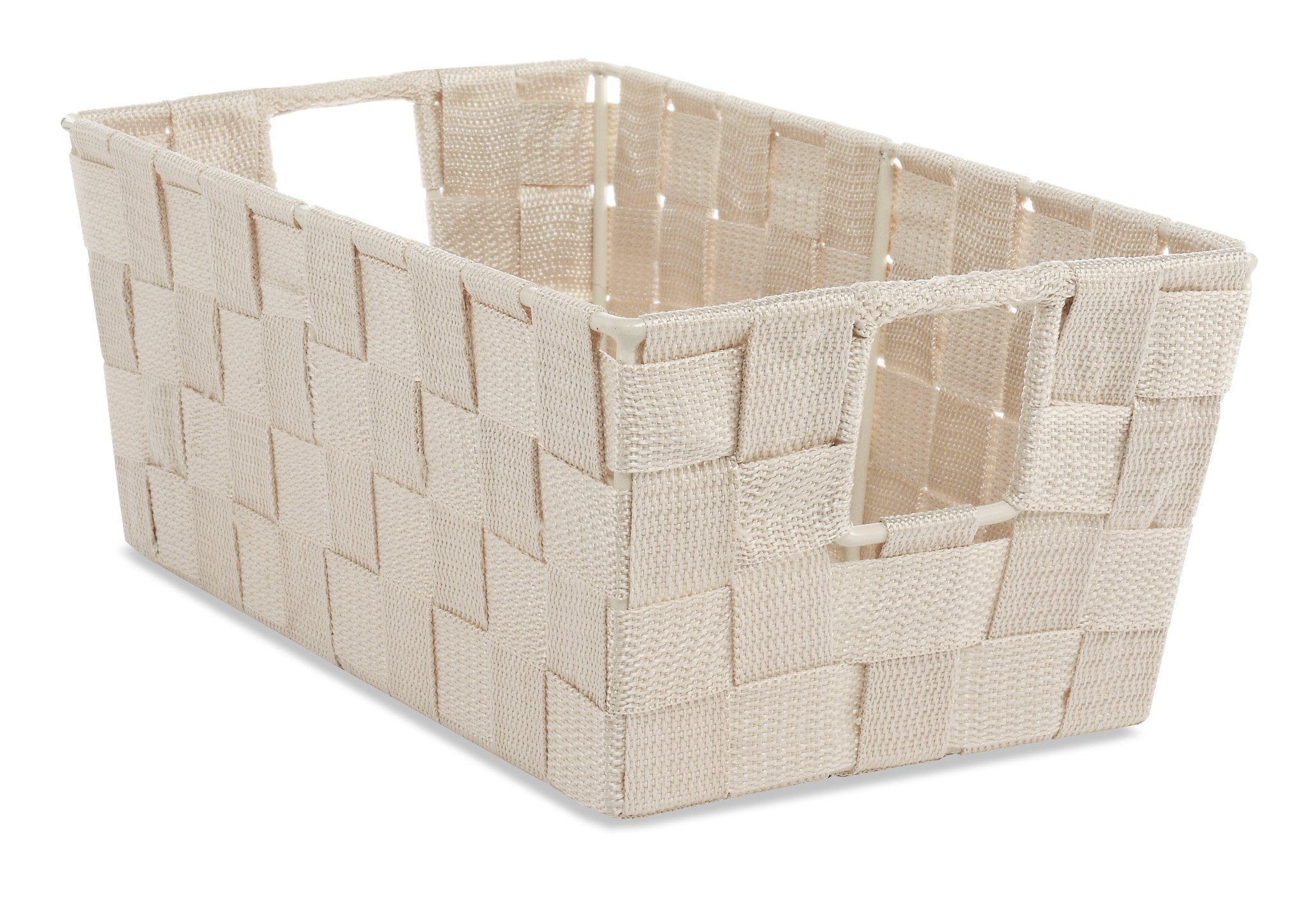 Whitmor Woven Strap Small Latte Shelf Tote, 1 Count (Pack Of 1)