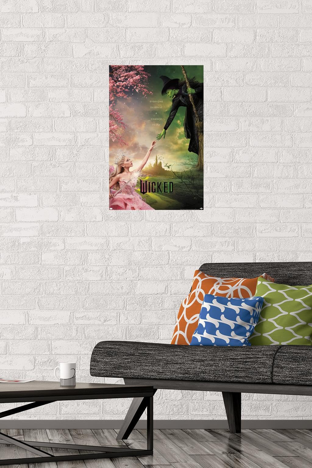 Trends International Wicked - One Sheet Wall Poster, 22.4L X 14.7W, Premium Poster & Mount Bundle
