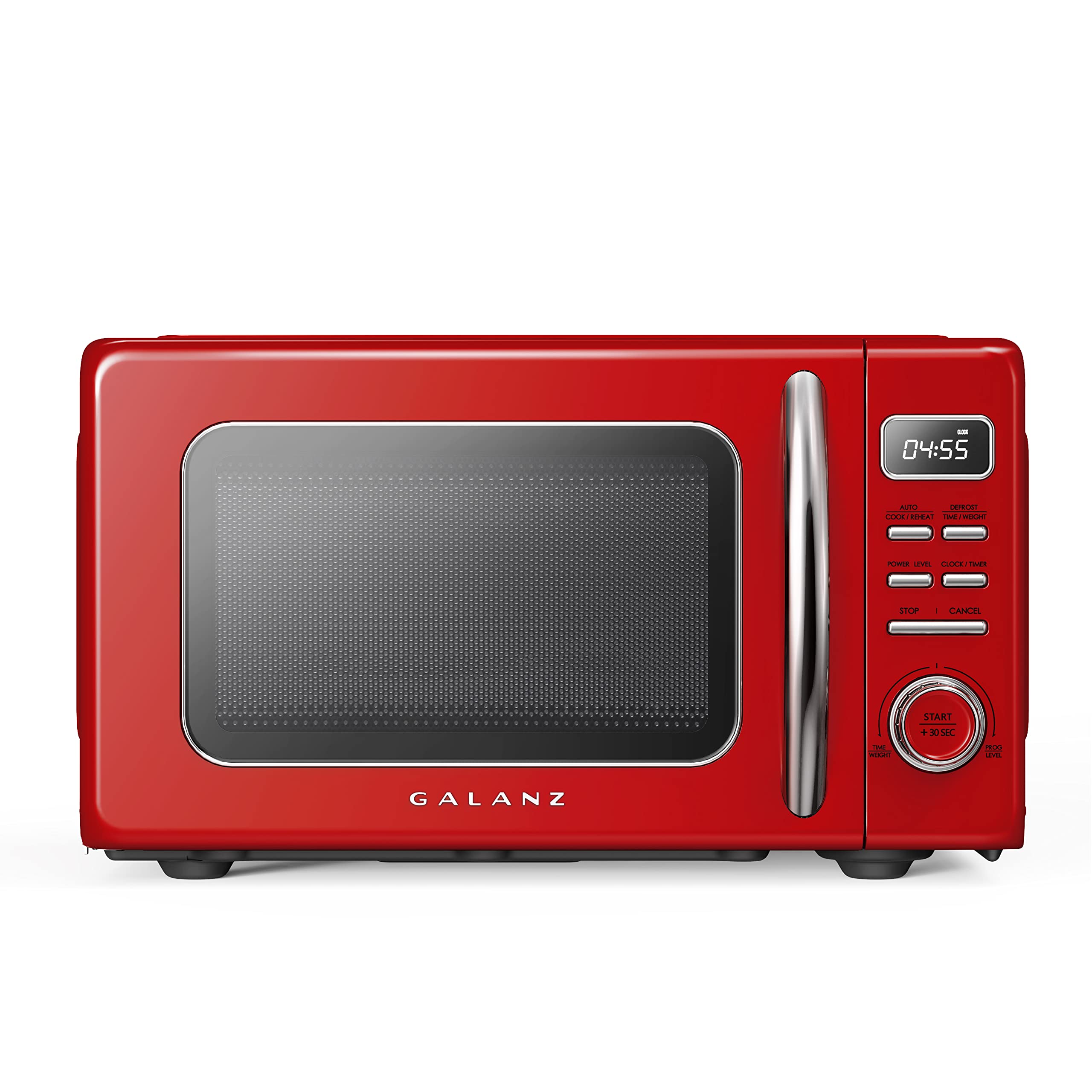 Galanz Glcmkz09Rdr09 Retro Countertop Microwave Oven With Auto Cook & Reheat, Defrost, Quick Start Functions, Easy Clean With Gl