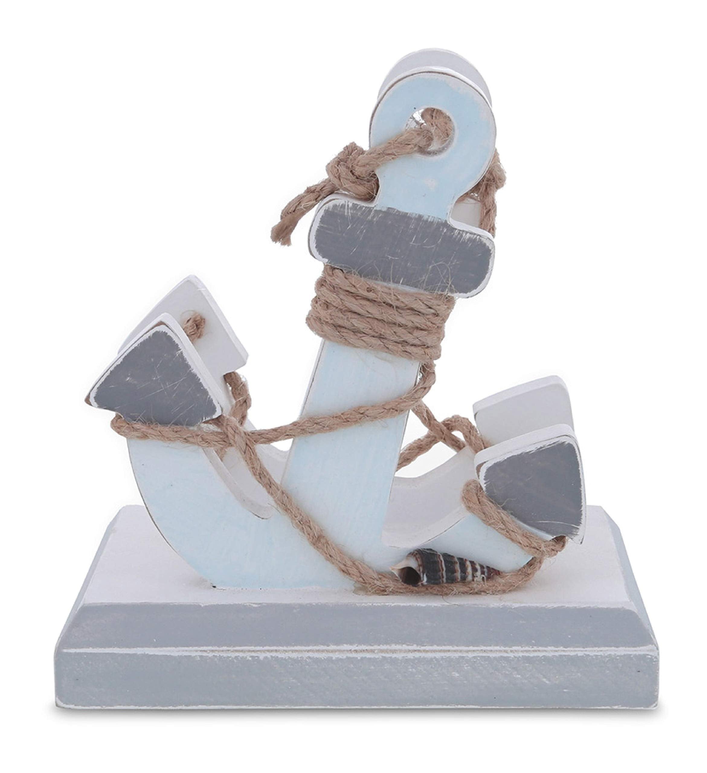 Cota Global Moonlight Anchor Napkin Holder - Nautical Themed Napkin Holder With Anchor And Rope, Beach Napkin Holder Decor For T