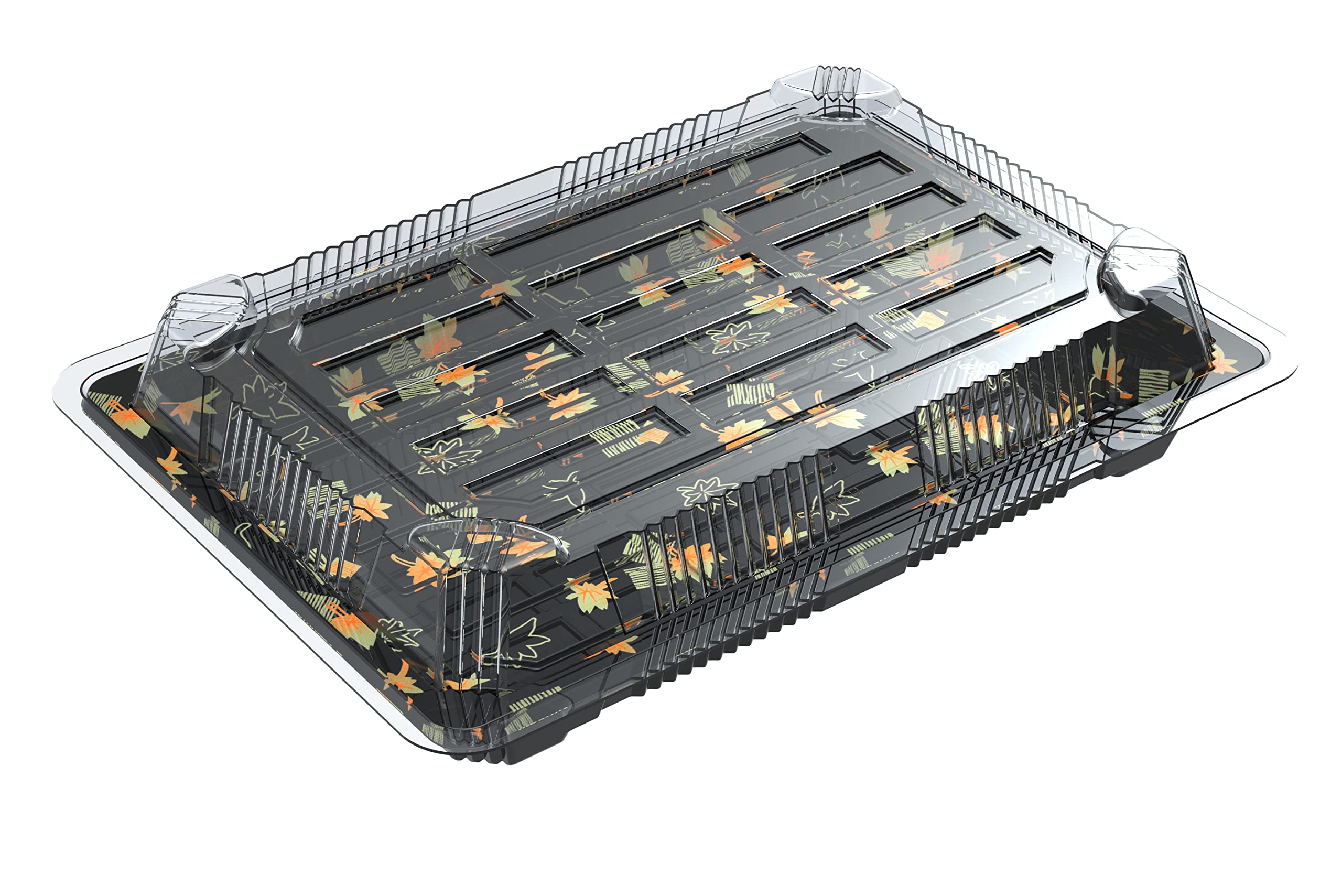 Seaboom 5# Sushi Container Sushi Tray Sushi Plate 7 * 5-Inch Take Out With Clear Lid 400 Sets 5#