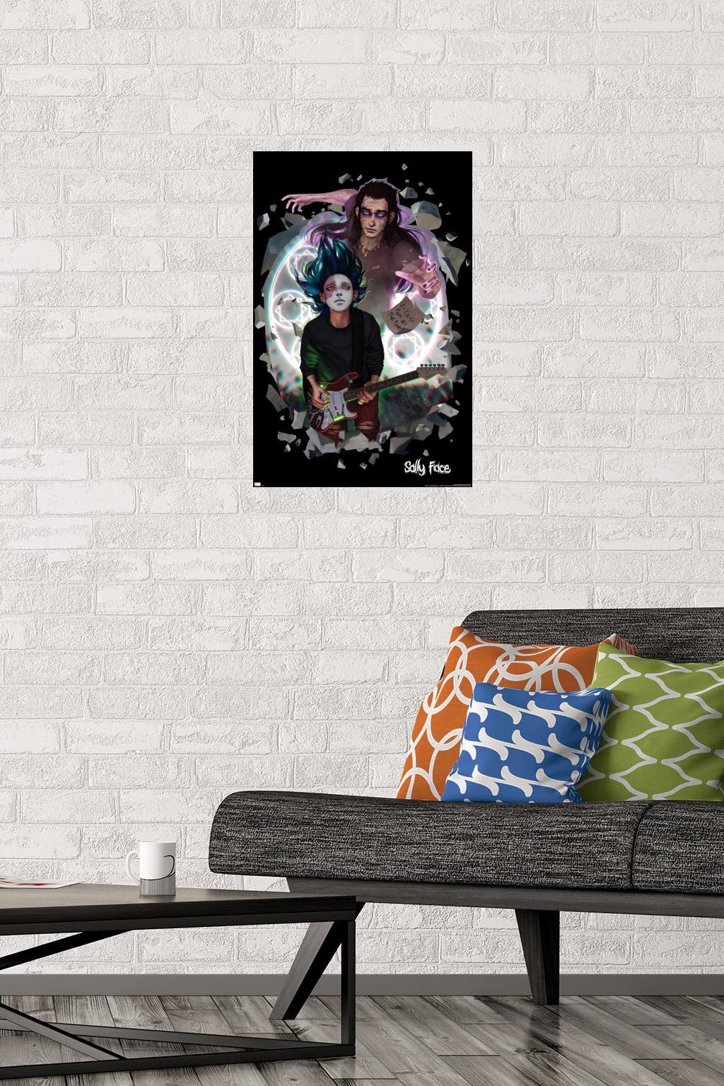 Trends International Sally Face - Rain Wall Poster, 14.72'' X 22.37'', Premium Unframed Version