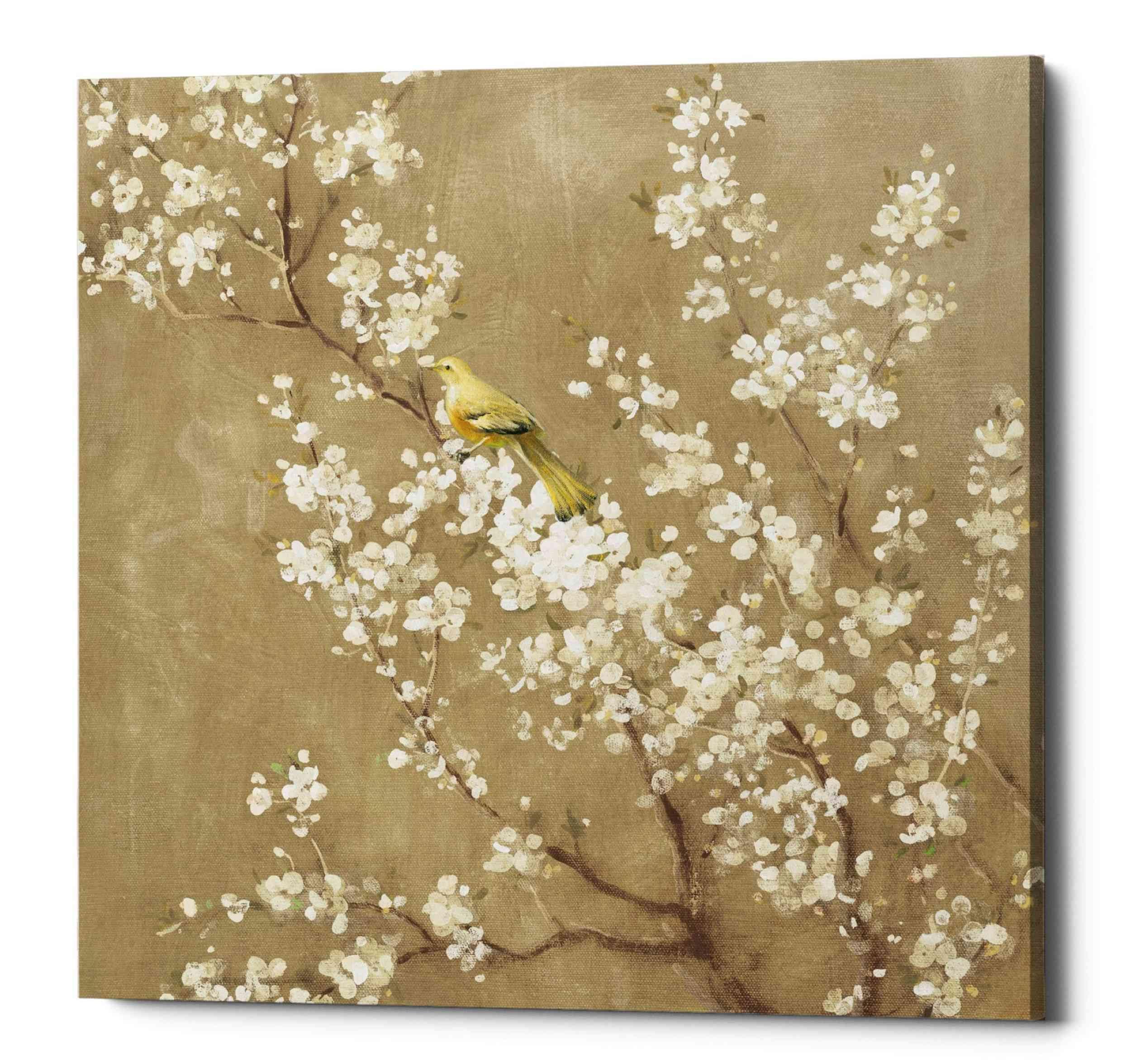 Epic Graffiti 'White Cherry Blossom Ii Neutral' By Danhui Nai, Canvas Wall Art, 18X18