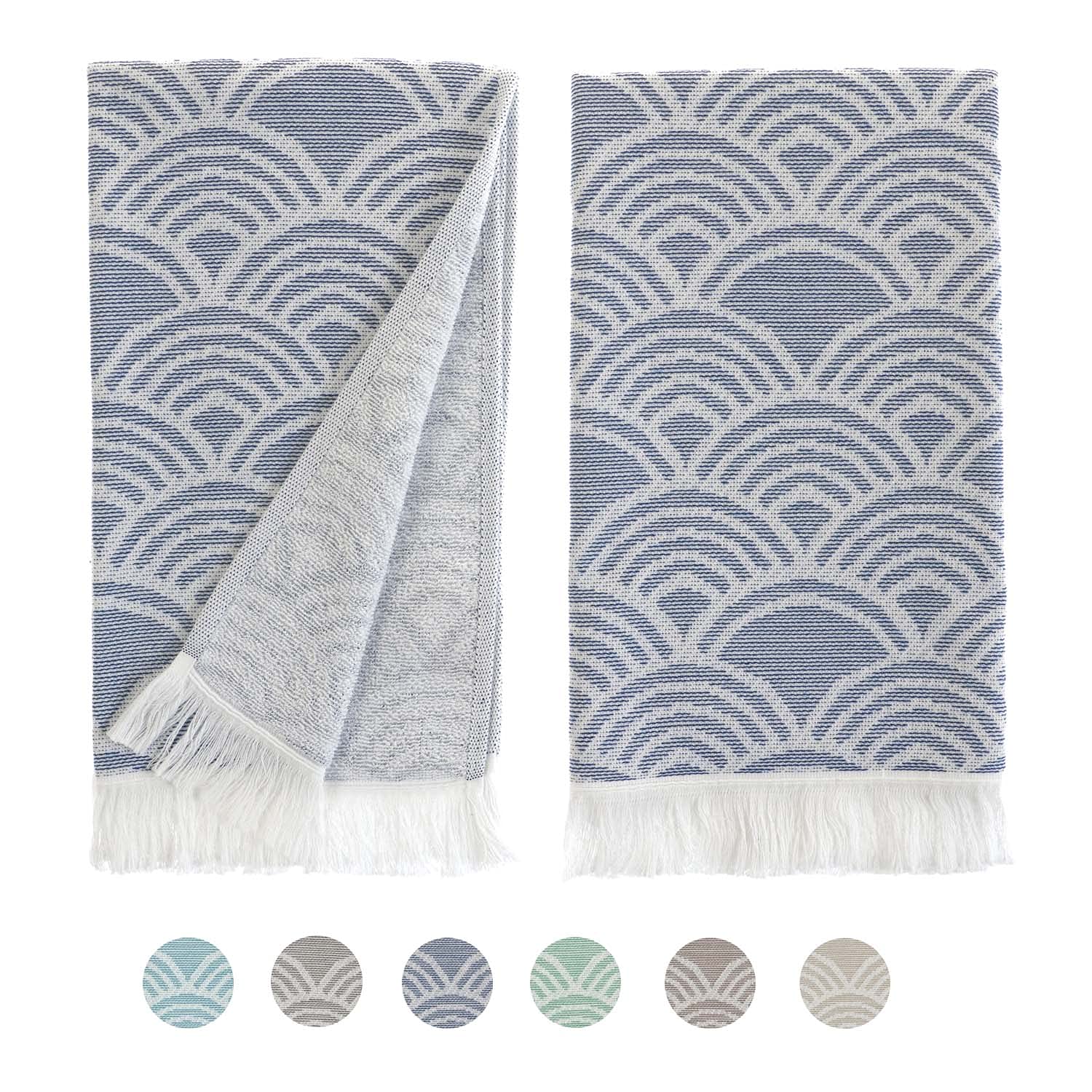 Sea Me At Home Hand Towels For Bathroom, Cotton Kitchen Hand Towels, 100% Cotton Turkish Hand Towel Set Of 2, Decorative Towel S