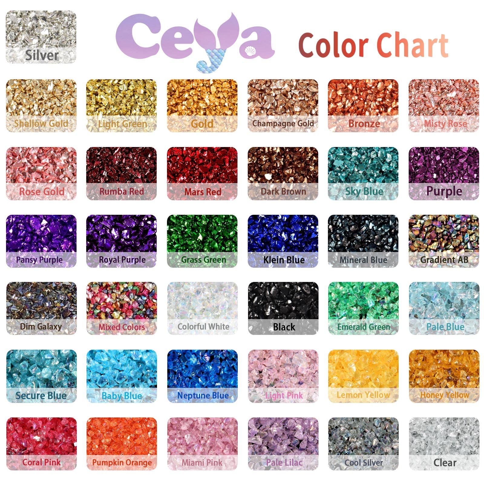 Ceya 53Oz 150G Crushed Irregular Glass Gold Metallic Crystal Chips Broken Glass Glitter 2-4Mm Craft Chunky Glitter For Nail Arts