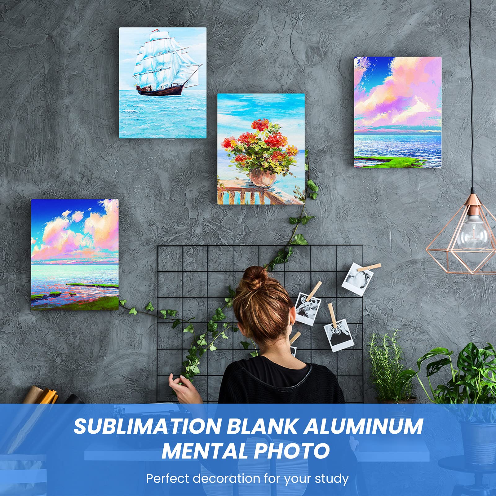 Sublimation Metal Photo Blanks 11 x 14 Inch 0.45mm Thick Aluminum DIY Photo Sign White Wall Poster blank Pictures Wall Art for B