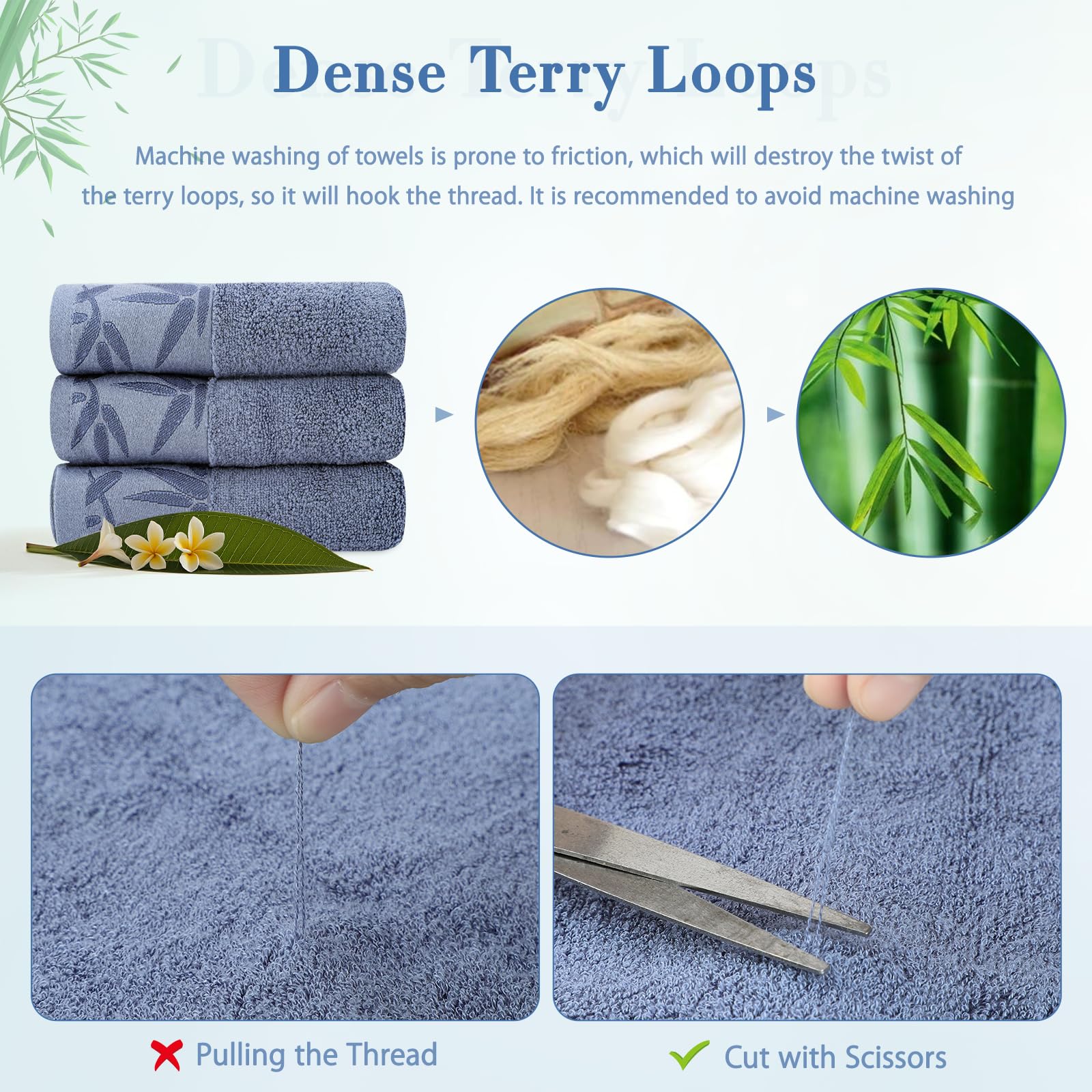 Hand Towels 6 Pack - Soft Viscose Made From Bamboo Hand Towel, Highly Absorbent & Quick Drying Decorative Hand Towels For Bathro