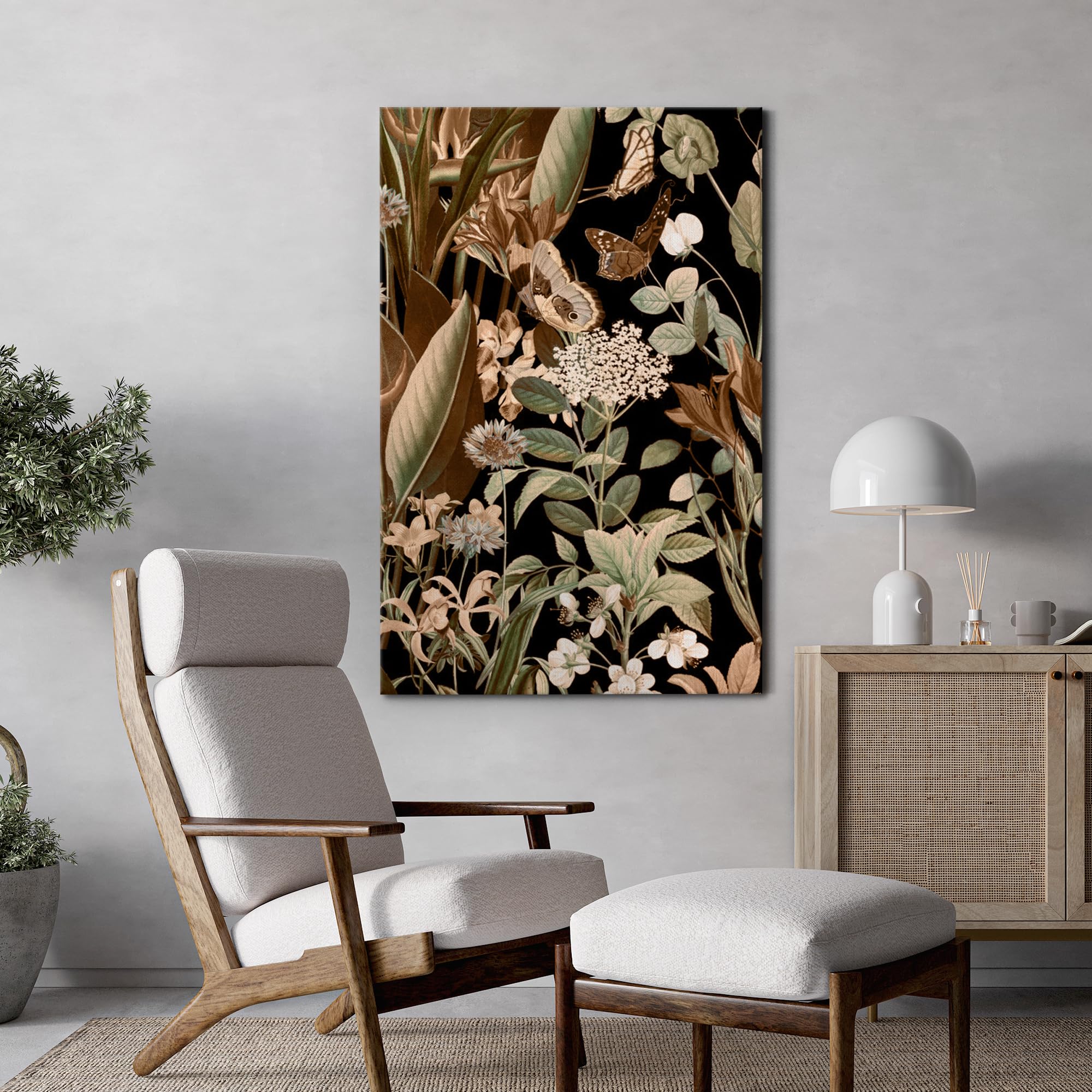 Wall26 Canvas Print Wall Art Exotic Butterfly And Botanical Intricate Nature Wilderness Photography Modern Art Decorative Countr