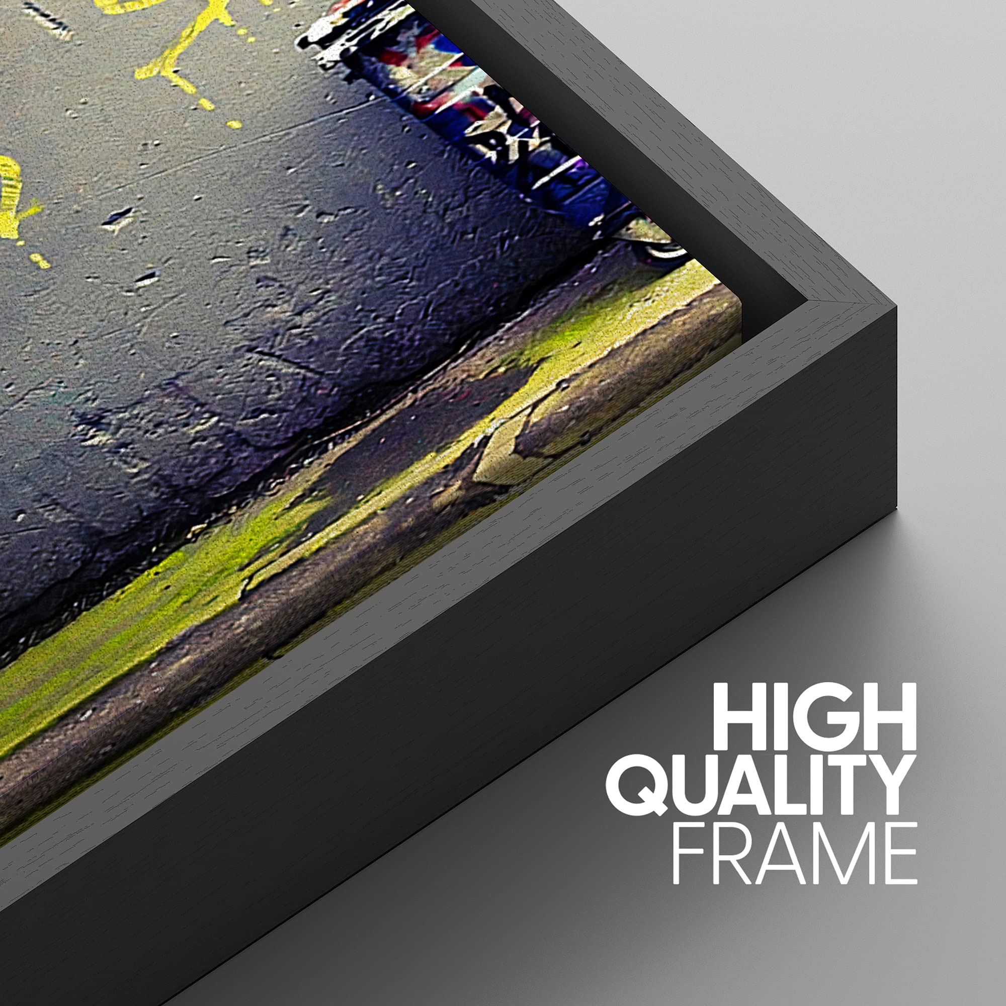 Signwin Framed Canvas Print Wall Art Life Is Short Graffiti & Street Art Pop Culture Patterns Illustrations Modern Art Alternati