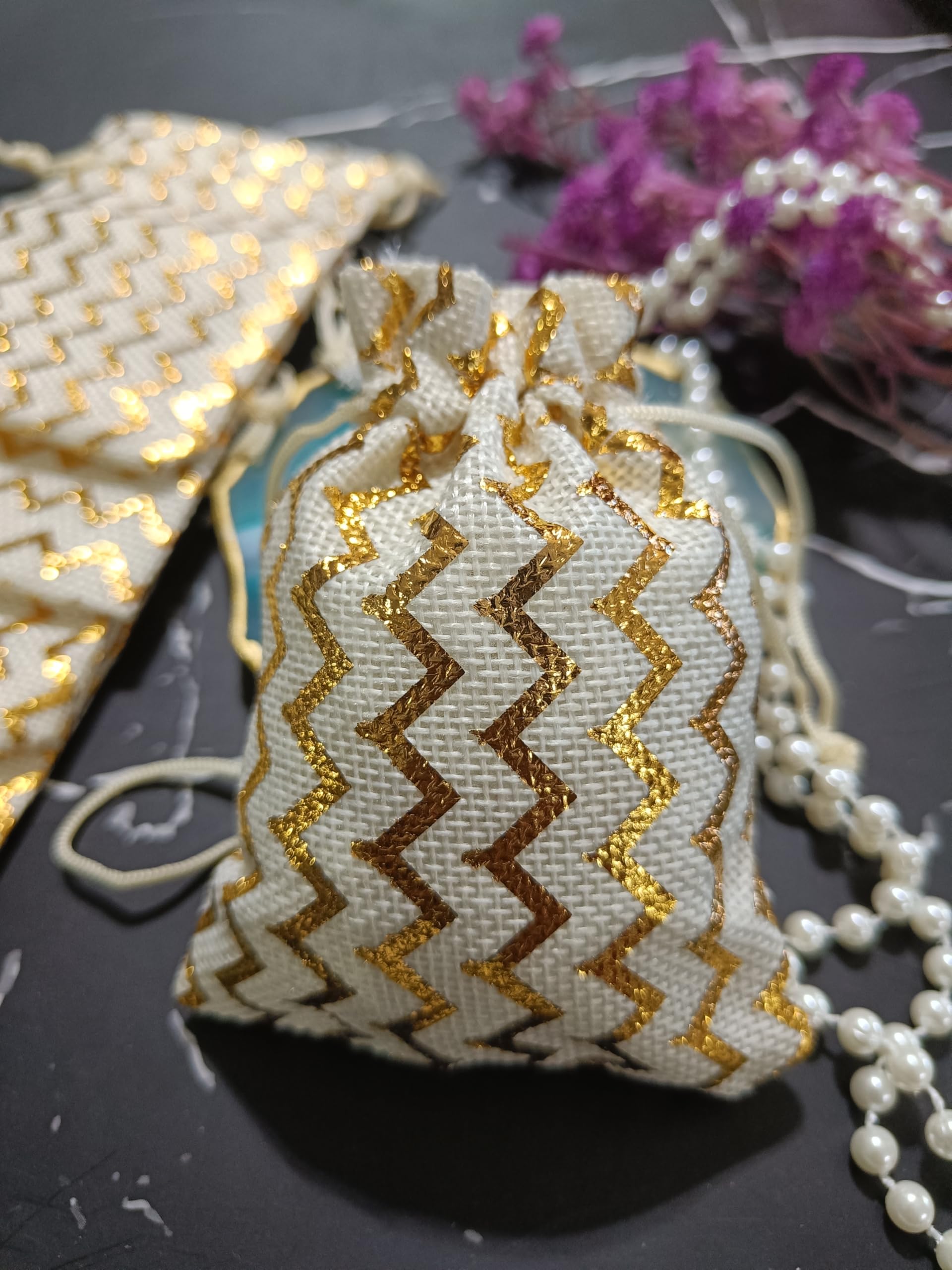 Vrb Dec Tm 10Pcs Potli/Potli Bags For Return Gifting/Gifts/Jute Potli Bags/Pouch For Gifting,Gift Bags,Diwali Return Gift,Women 