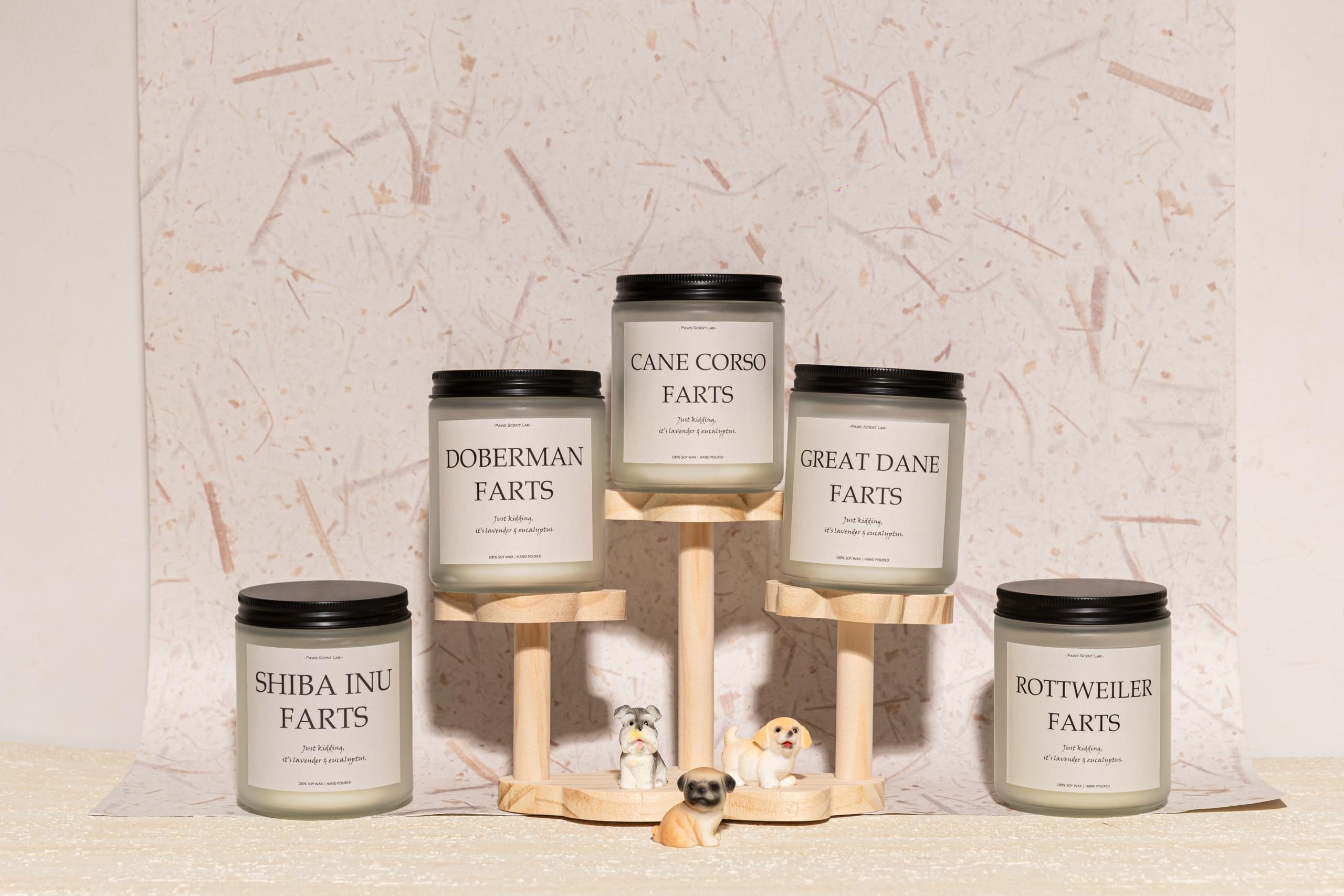 Doberman Gifts & Decor, Doberman Pinscher Gifts, Dog Farts Candle, Dog Mom Gift for Women - Lavender & Eucalyptus, Crafted by Na