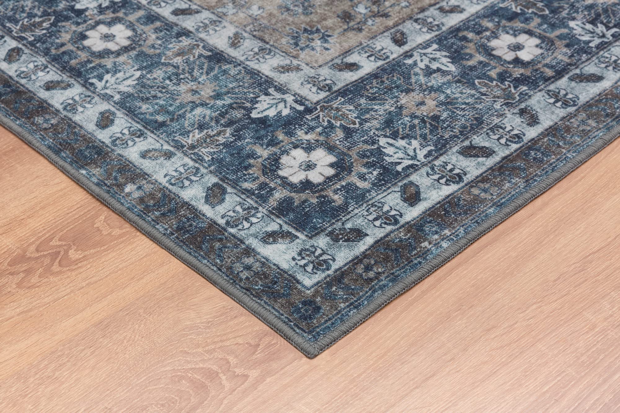 Rugland 9X12 Area Rug - Stain Resistant Washable Rug, Anti Slip Backing Rugs For Living Room, Boho Vintage Tribal Area Rugs (Tpr