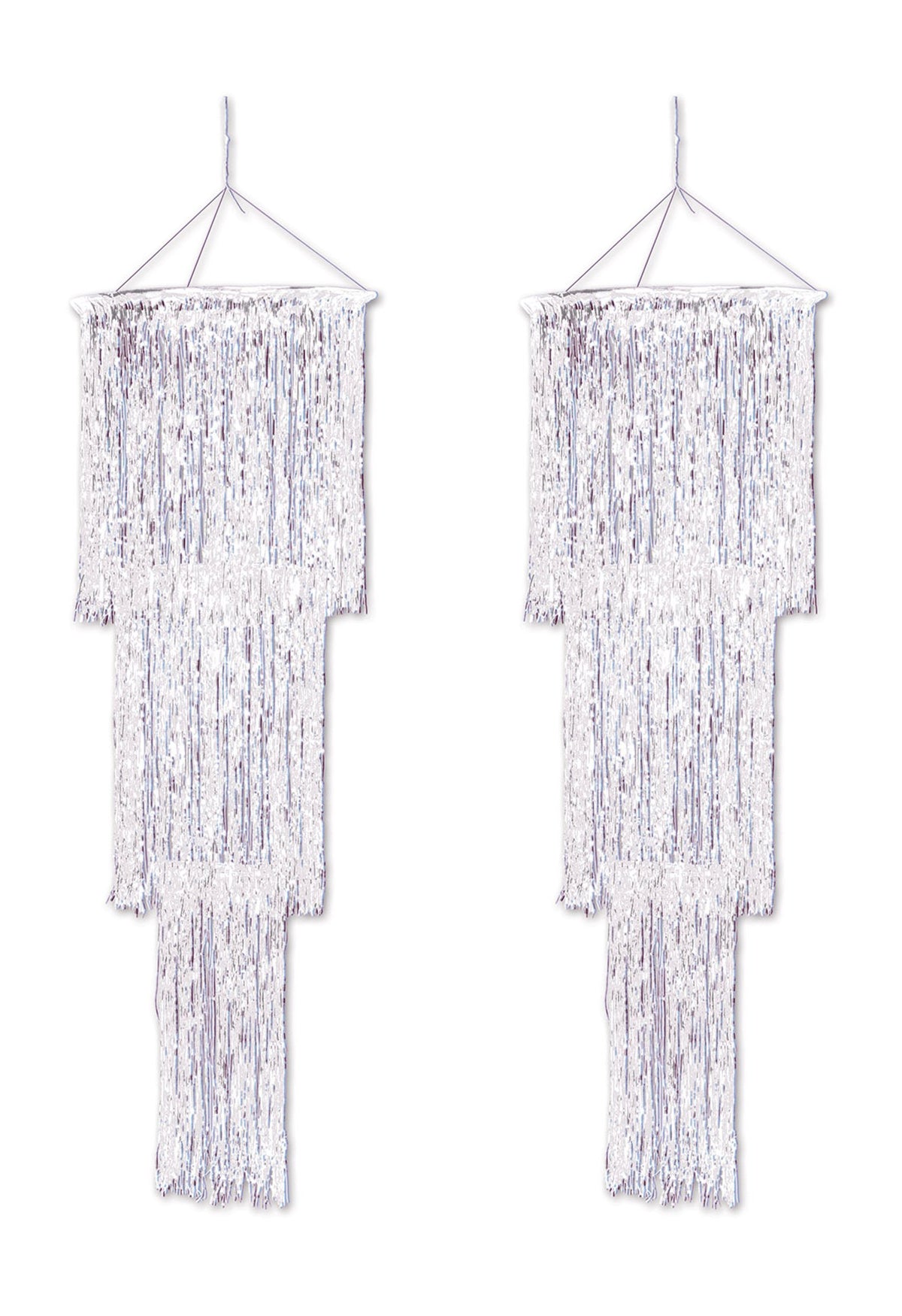 Beistle 3-Tier Shimmering Opalescent Chandelier Pack Of 2