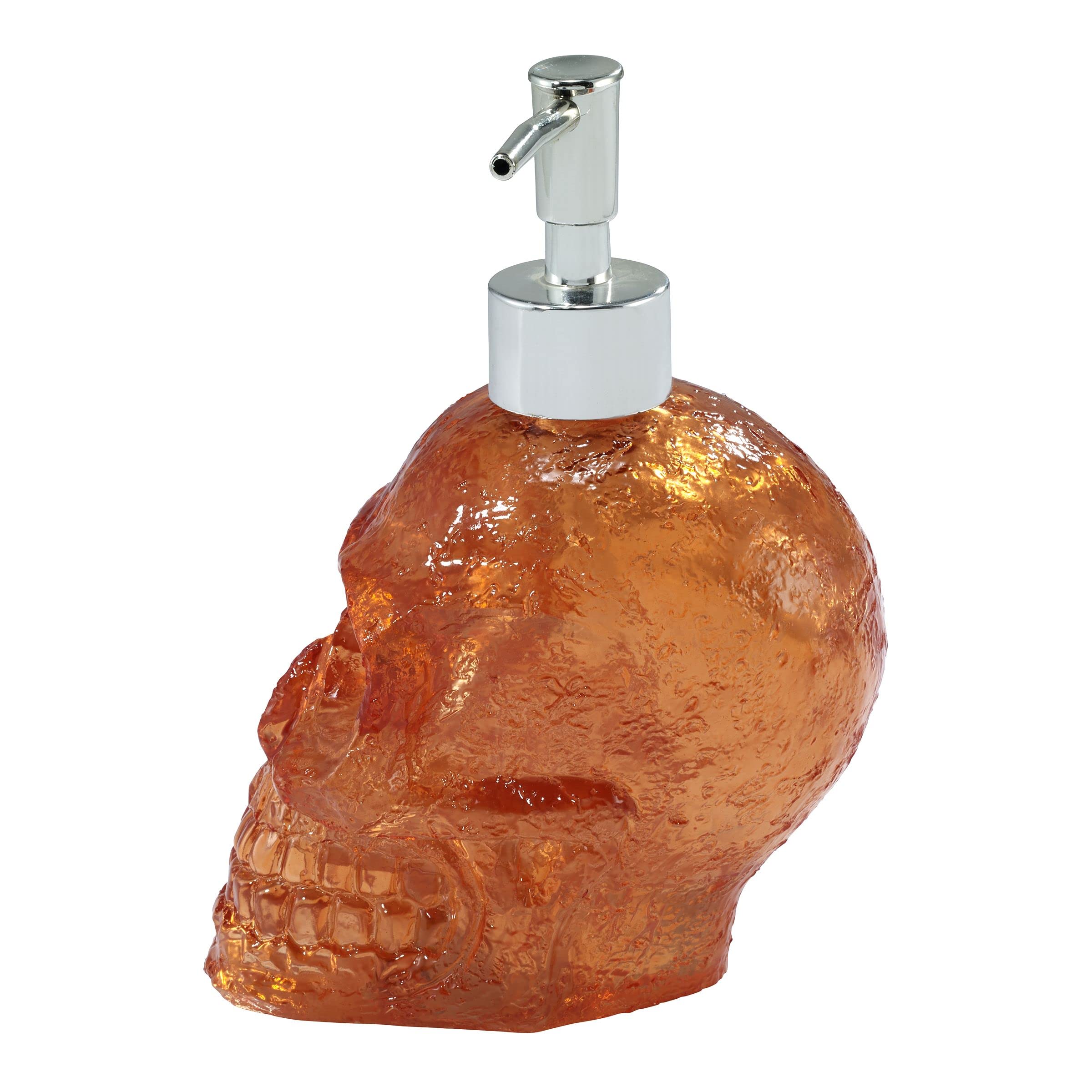Avanti Linens - Soap Dispenser/Lotion Pump, Guest Bathroom Essentials, Light Up Skull Bath Decor (Halloween Collection)