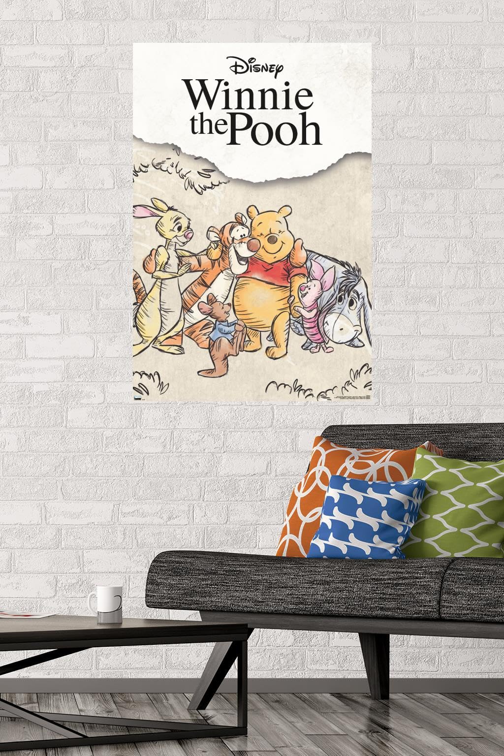 Trends International Disney Winnie The Pooh - Group Sketch Wall Poster, 22.37'' X 34.00'', Unframed Version