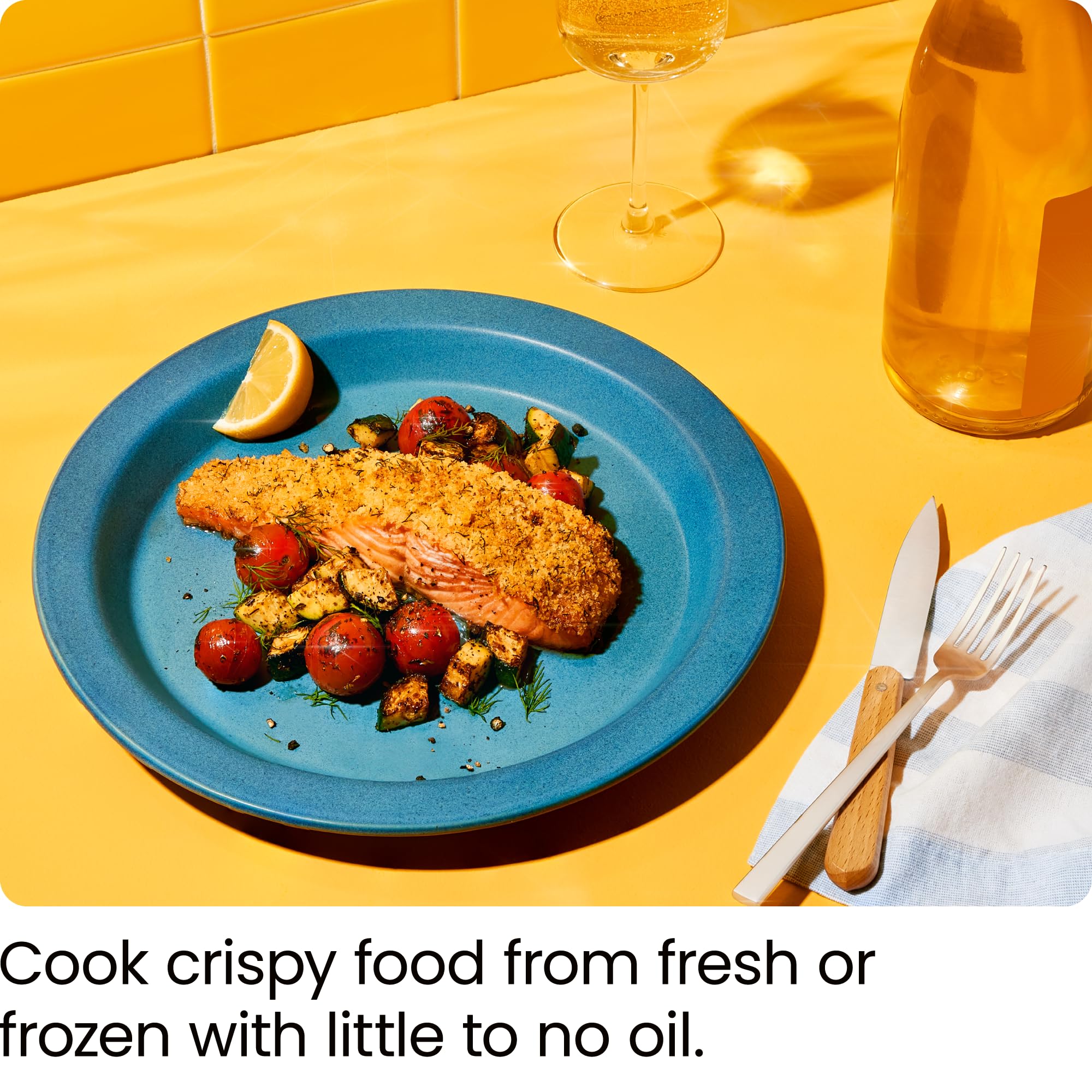 Chefman Small Air Fryer Healthy Cooking, 3.6 Qt, Nonstick, User Friendly And Dual Control Temperature, W/ 60 Minute Timer & Auto