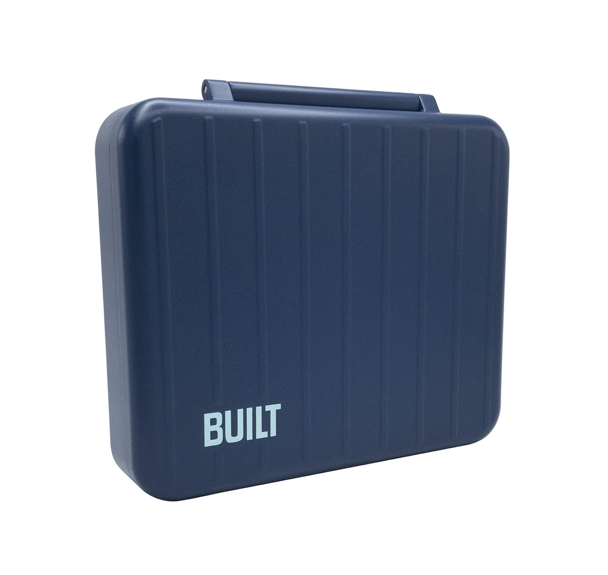 Built Microwave Safe Leak-Resistant 3-Compartment Bento-Style Lunch Box With Utensils And Dressing Container Poseidon Blue 52698