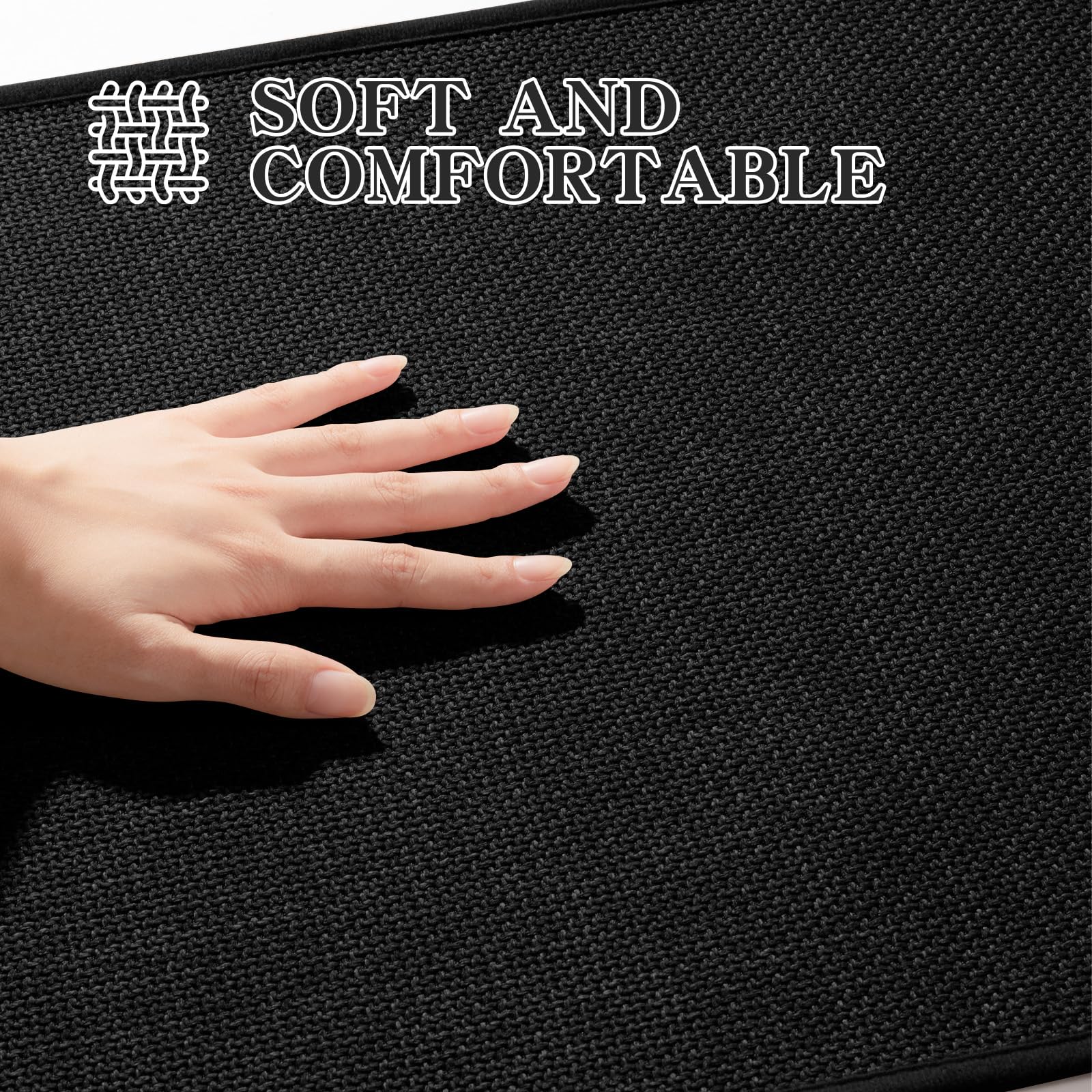 Chakme Bathroom Rugs Mat 32X17, Ultra Thin Non Slip Bath Mat Quick Dry Absorbent Bath Mat For Bathroom Floor, (Black, 32''X17'')