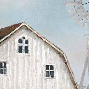 Pictures Of Barns Handpainted Wall Canvas Old Rustic Bedroom Windmill Wall Decor Farmhouse Barn Pictures Wall Art Blue Sky And W
