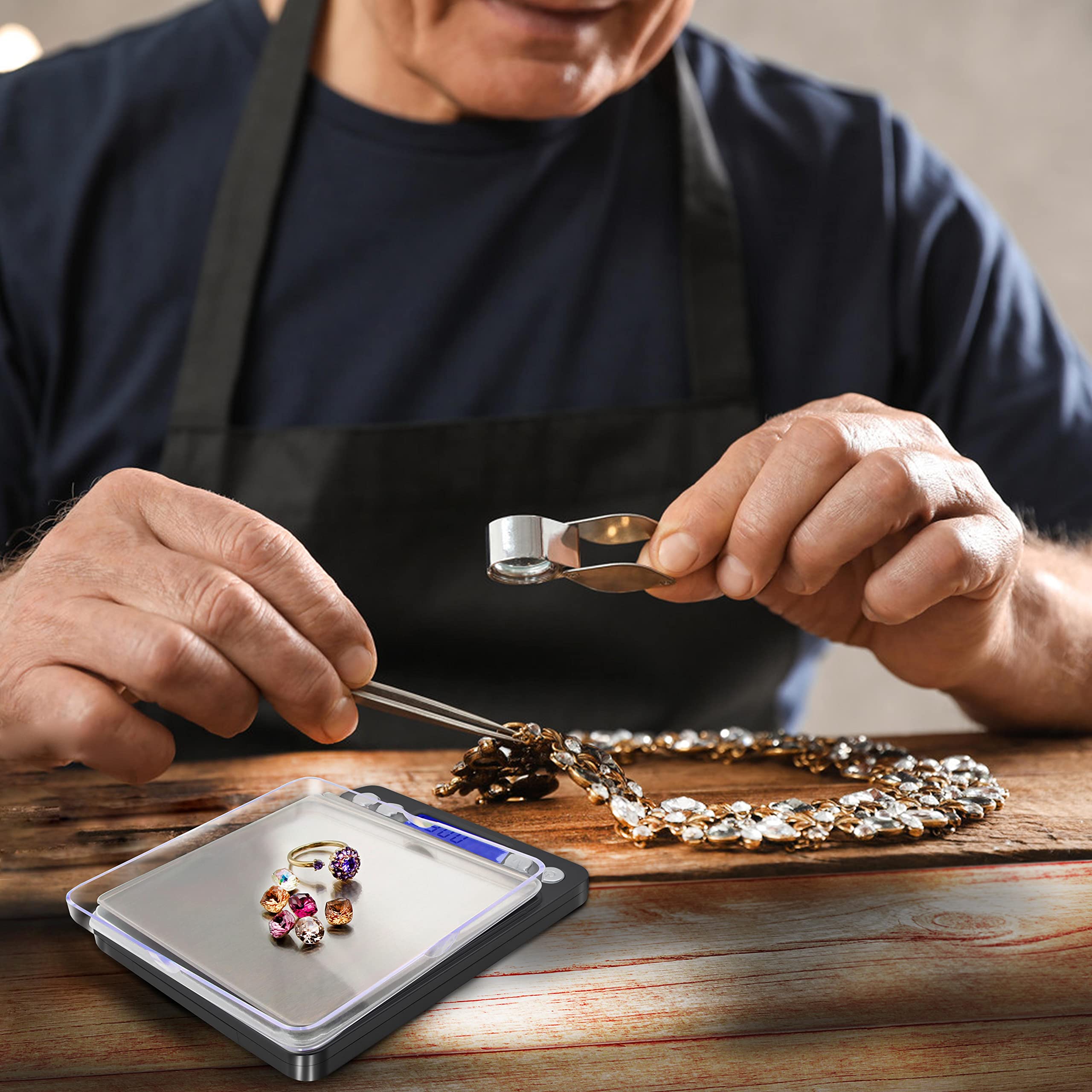 Fuzion Digital Gram Scale With 2 Trays, 500G/ 0.01G Small Jewelry Scale, 6 Units Gram Scales Digital Weight Gram And Oz, Tare Fu