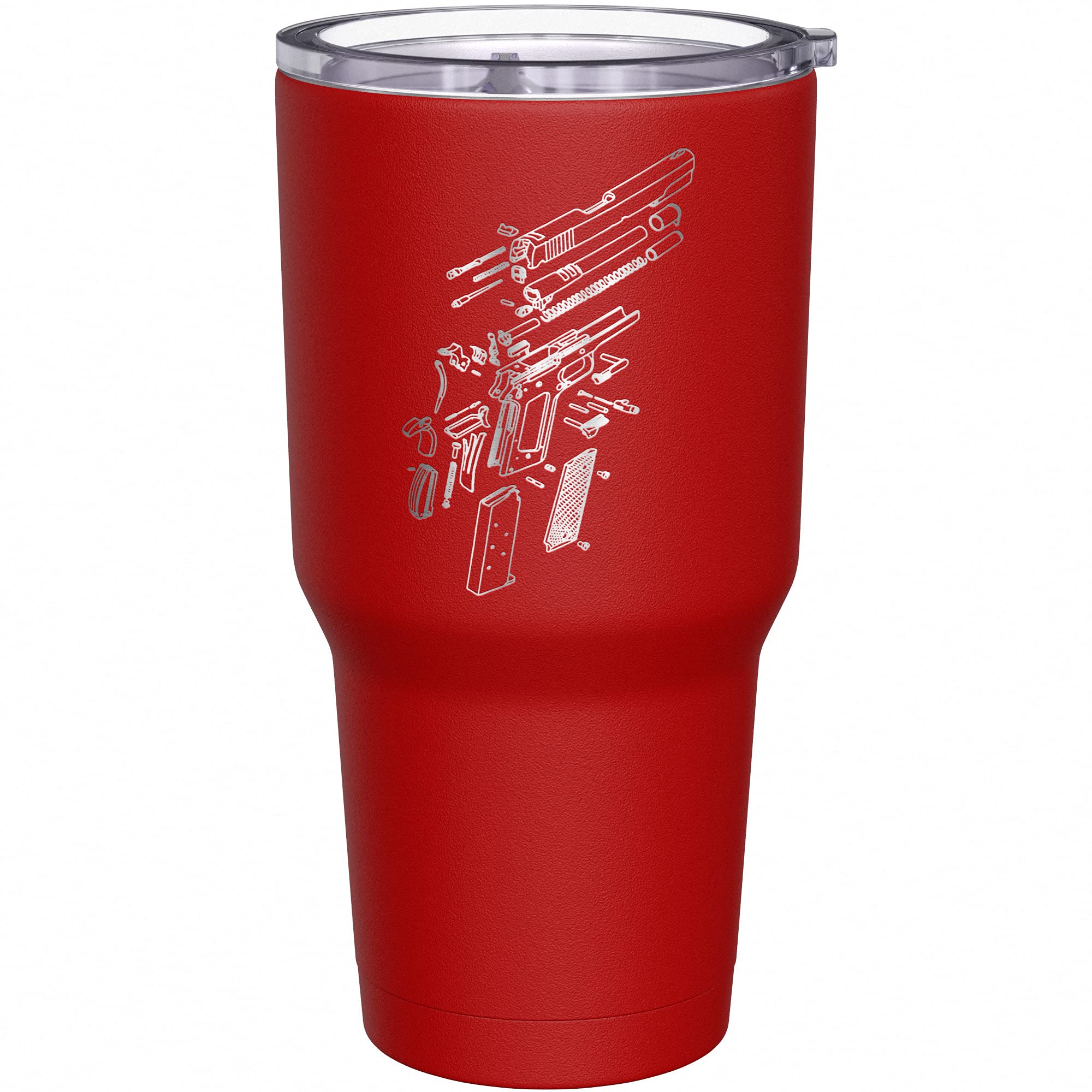 We The People Holsters - 1911 Schematics - Coffee Tumbler - American Flag Coffee Travel Mug - Engraved Tumbler - Double Insulated Tumbler - 30 oz