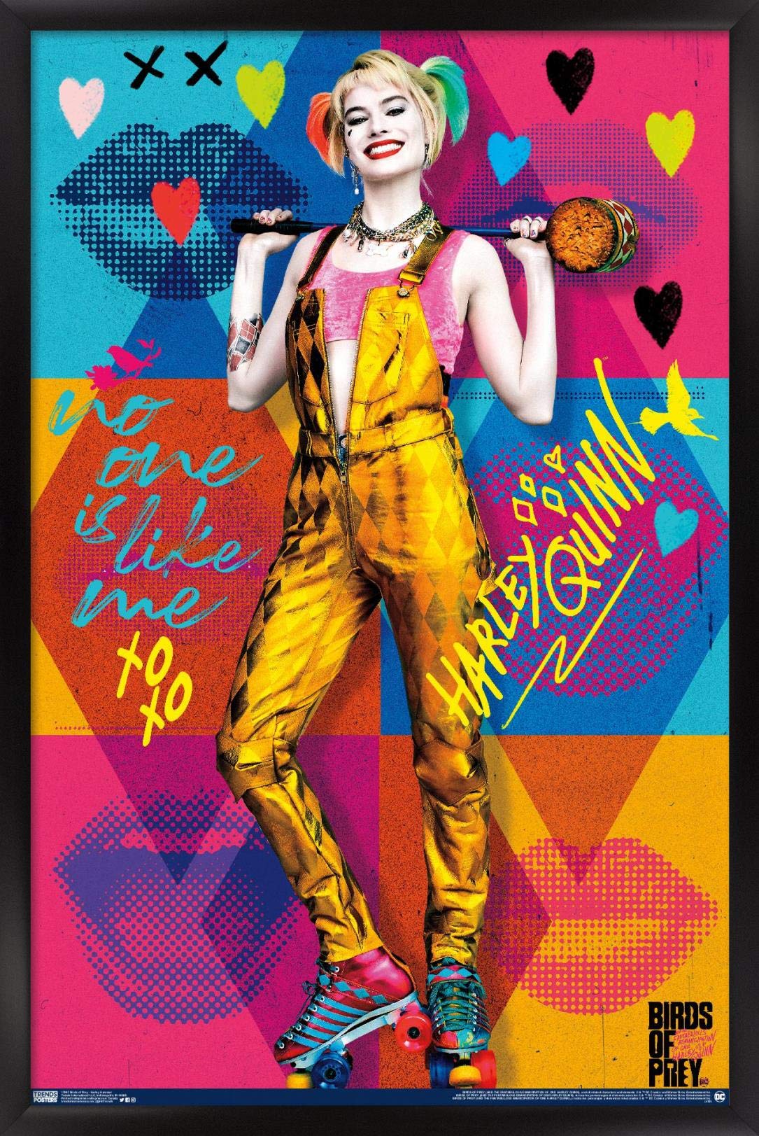 Trends International Dc Comics Movie - Birds Of Prey - Harley Quinn - Hammer Wall Poster, 22.375'' X 34'', Black Framed Version