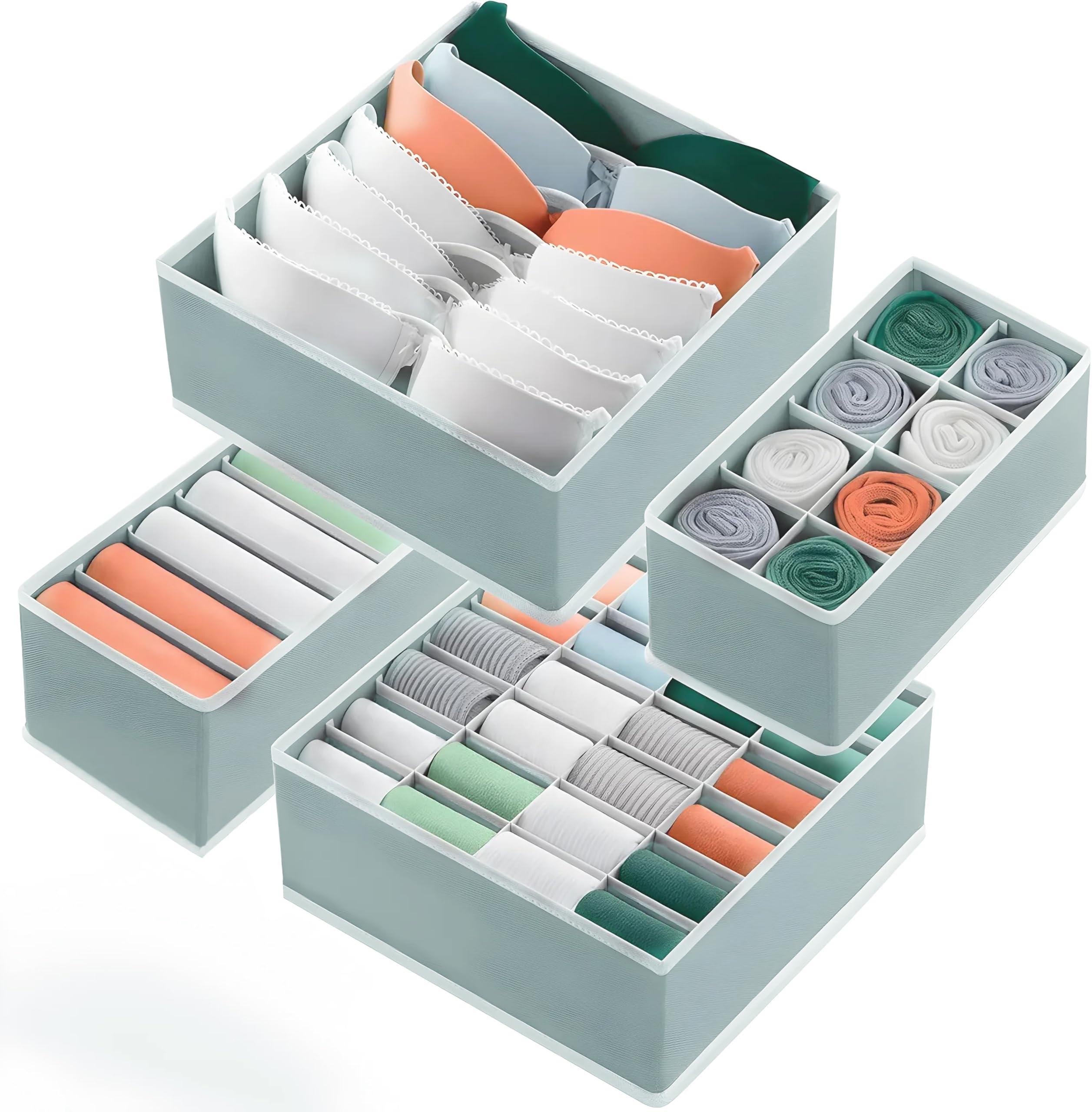 Kuber Industries NonWoven Undergarment Organizer | Storage Box For BraPantySocksTies | Foldable Clothing Organizer | Drawer 