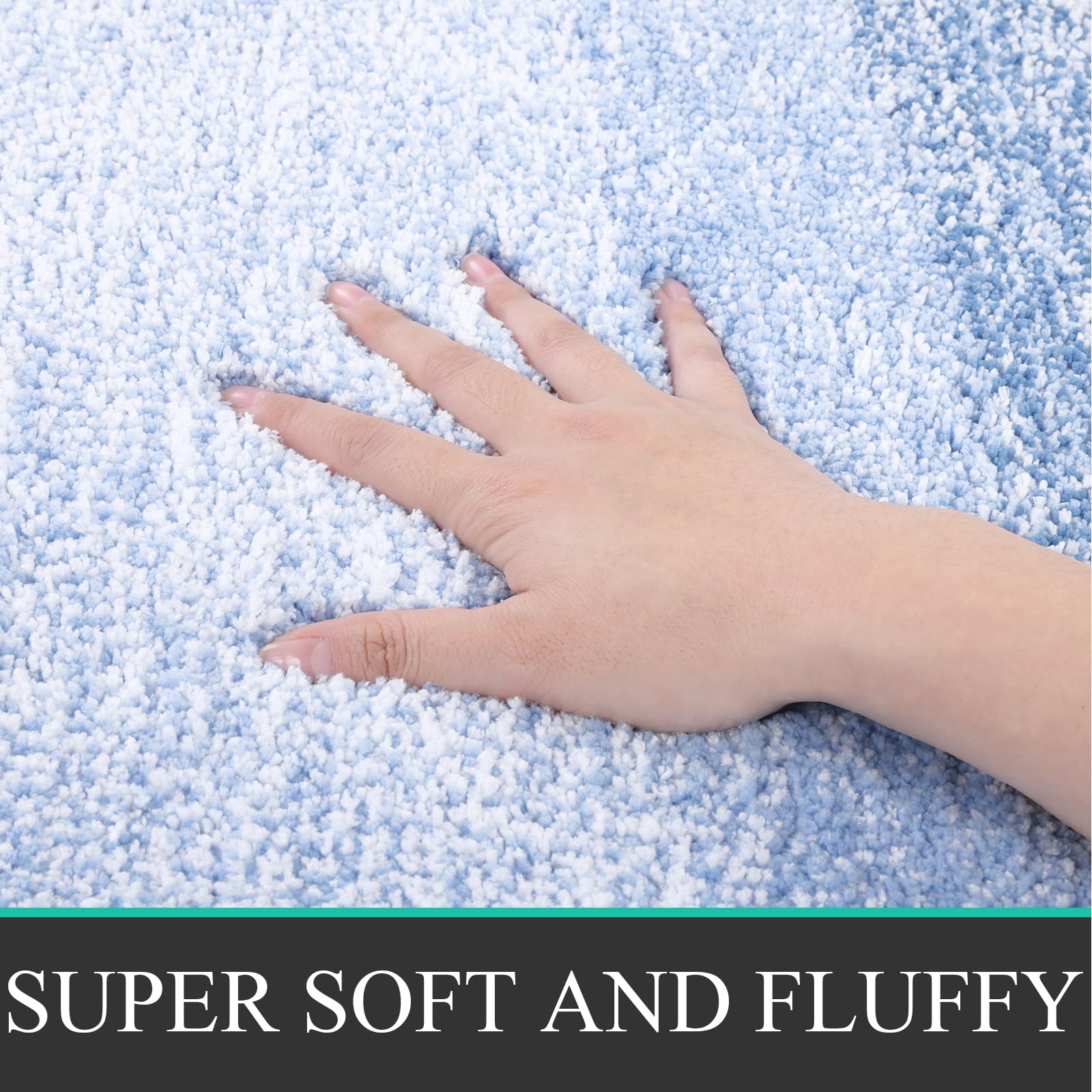 Bsmathom Bathroom Rugs Sets 4 Piece With Toilet Cover, Soft Absorbent Bath Mats Non-Slip Bathroom Mat For Bathroom Plush Shaggy