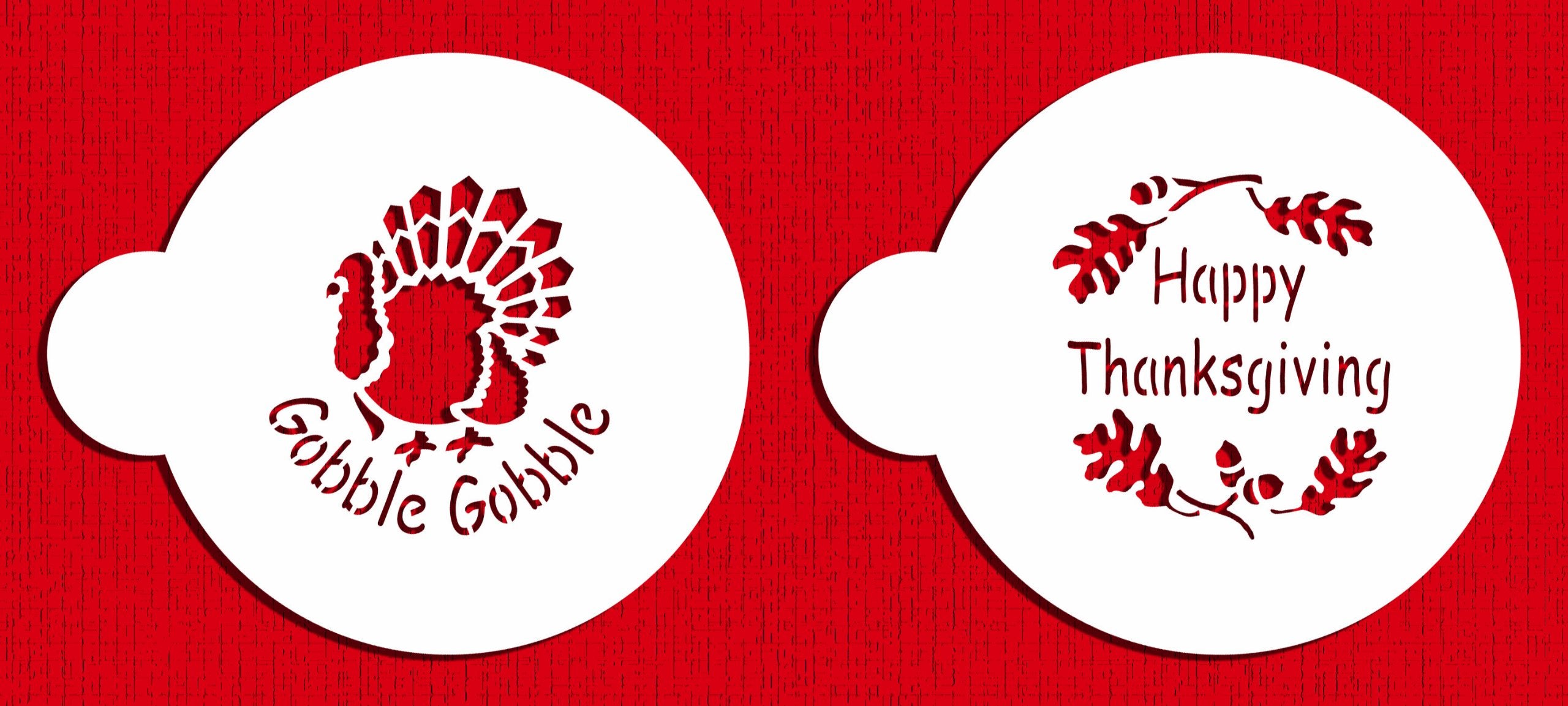 Designer Stencils Thanksgiving Cookie Set, Beige/Semi-Transparent