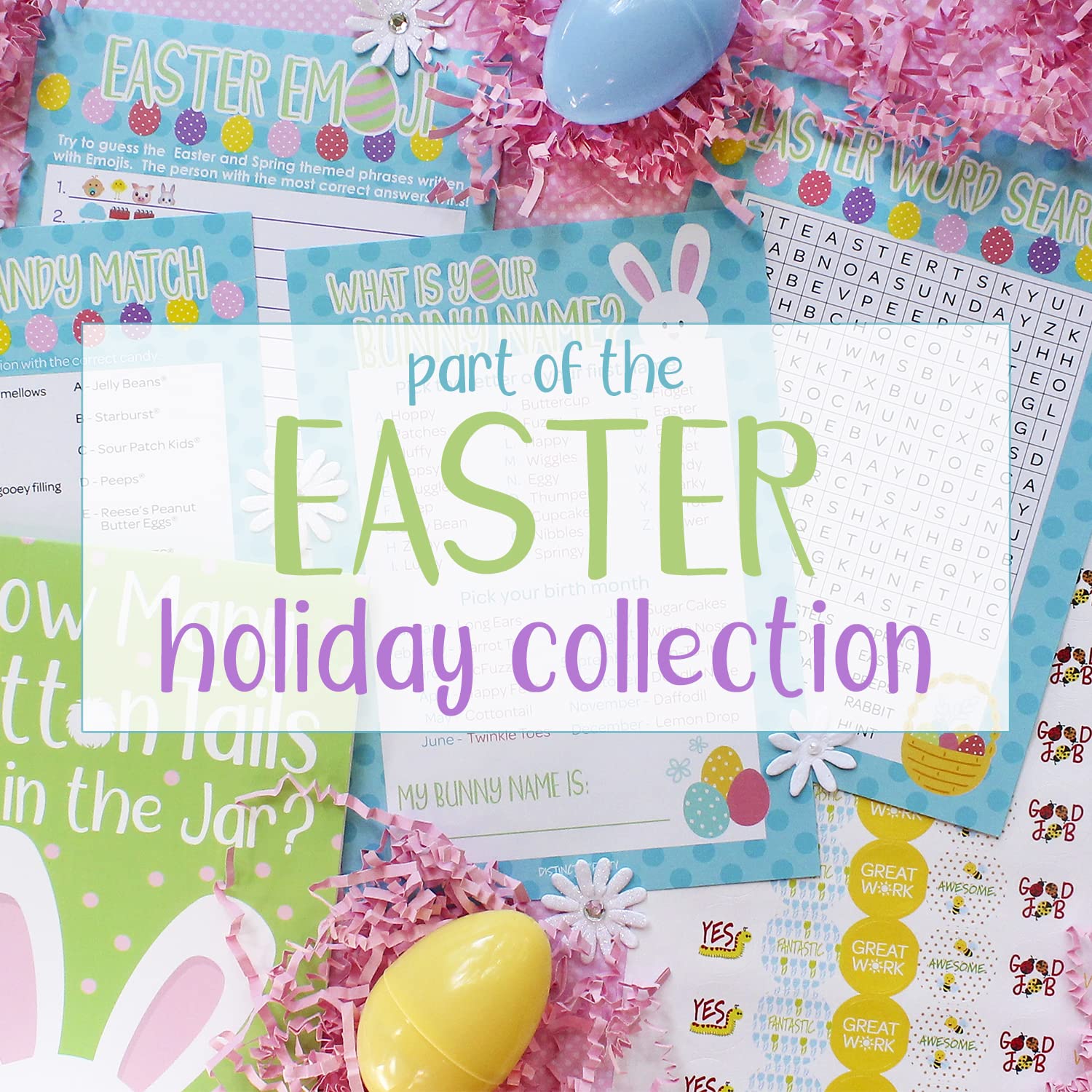 Distinctivs Spring Game For Classroom Parties, How Many Cotton Tails In The Jar Easter Party Game, Bunny Brunch (Extra Guessing