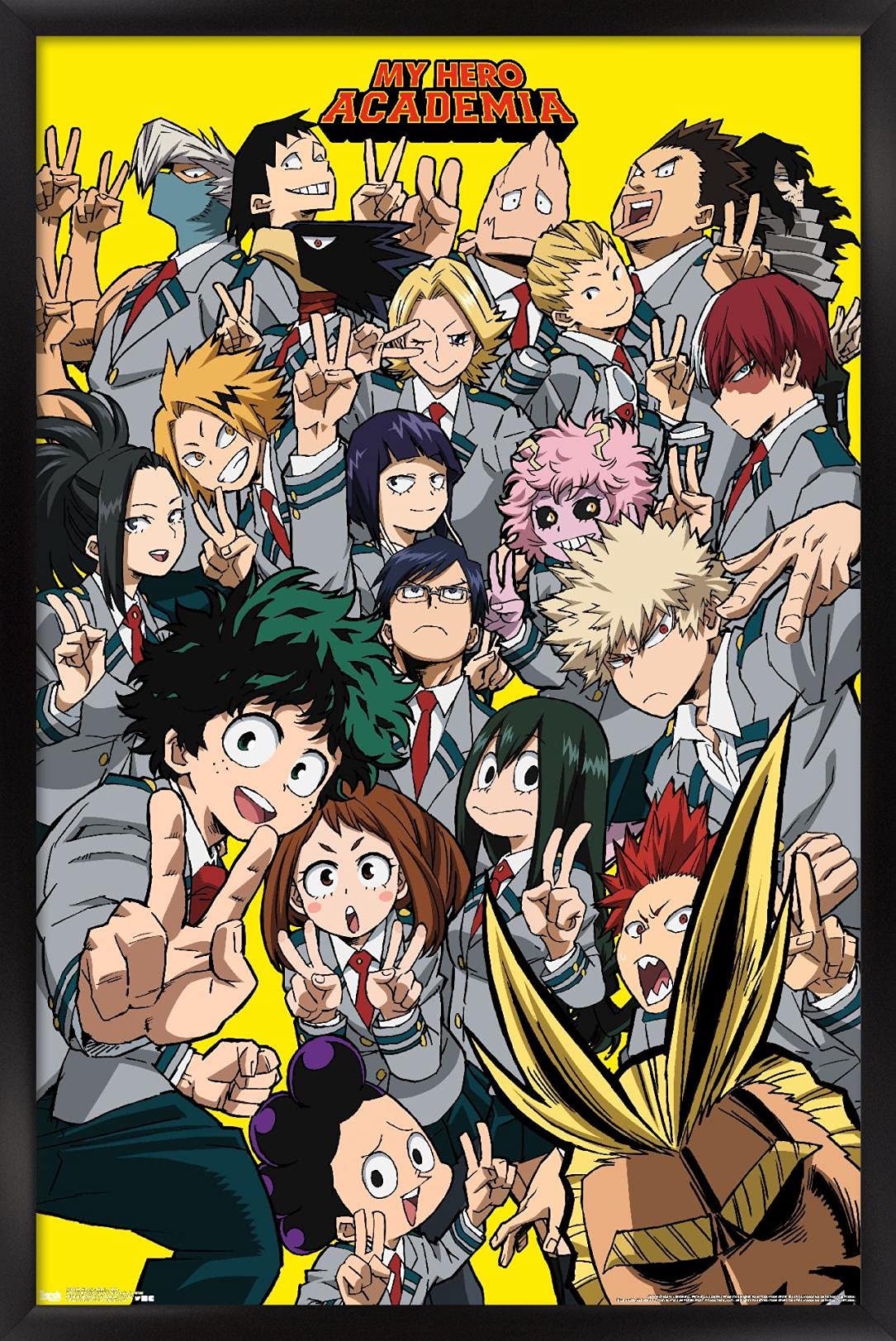 Trends International My Hero Academia - Selfie Wall Poster, 14.725'' X 22.375'', Black Framed Version