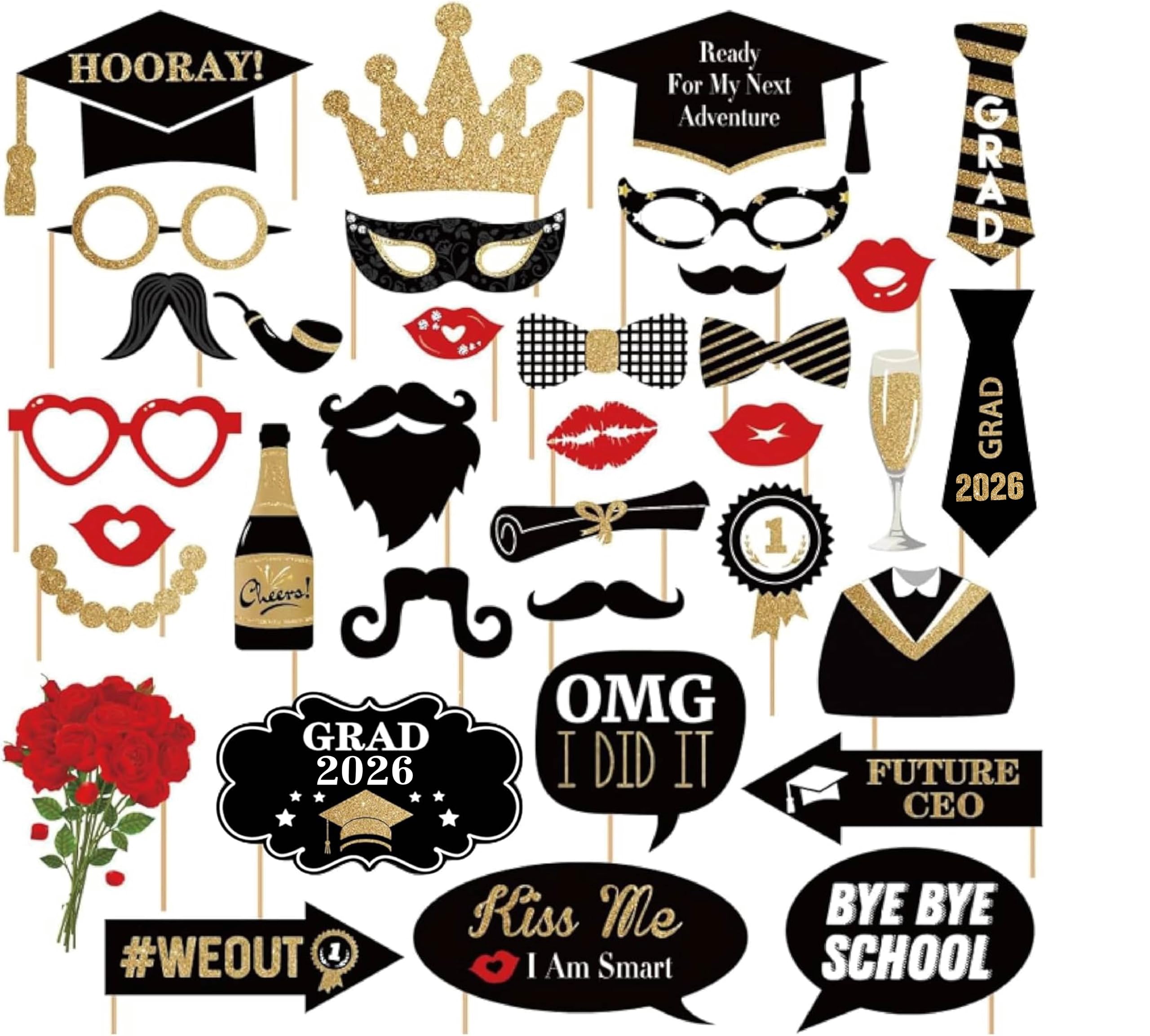 Graduation photo booth props