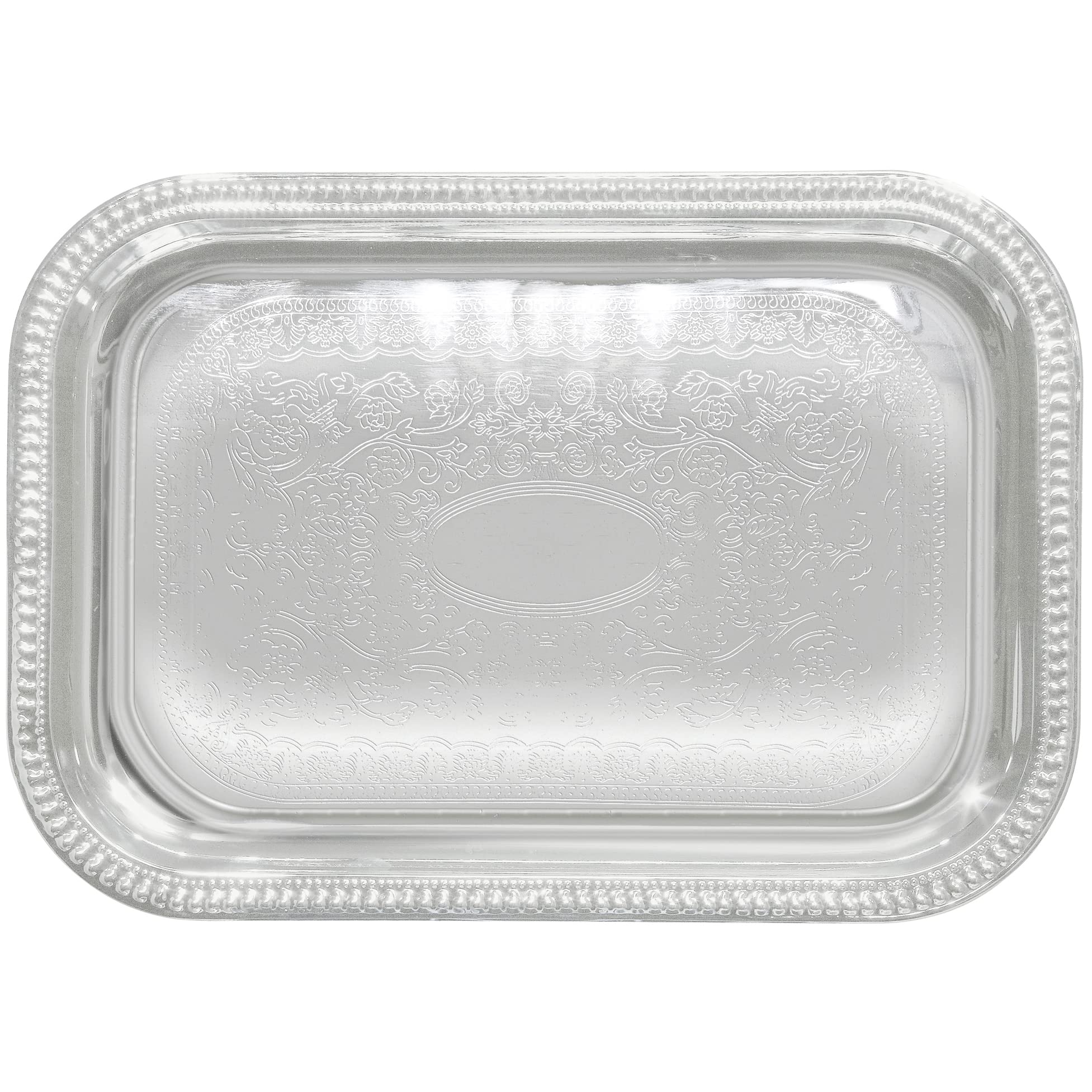 Winco Rectangular Tray, 18 By 12-Inch, Chrome, 18'' X 12''