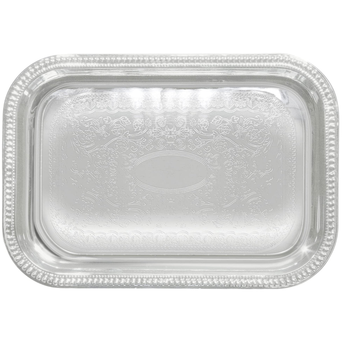 Winco Rectangular Tray, 18 By 12-Inch, Chrome, 18'' X 12''