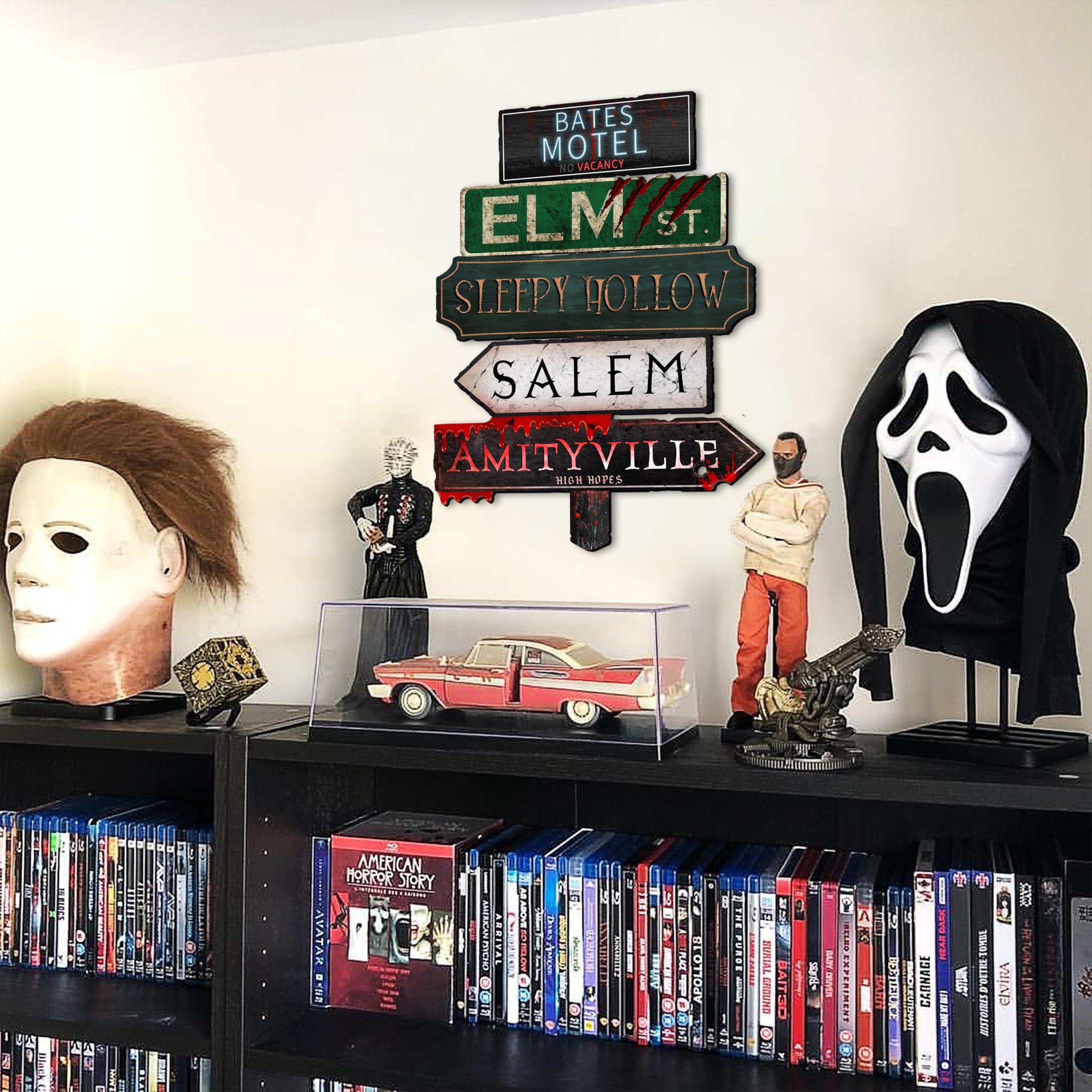 flinelife Horror Movie Street Signs,16X12, Elm Street Sign - Perfect For Horror Movie Lovers Gift